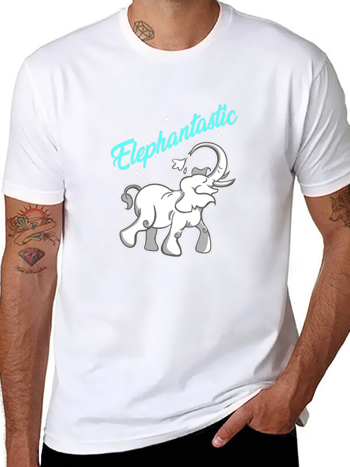 Elephantastic Graphic Tee - Black Cotton T-Shirt