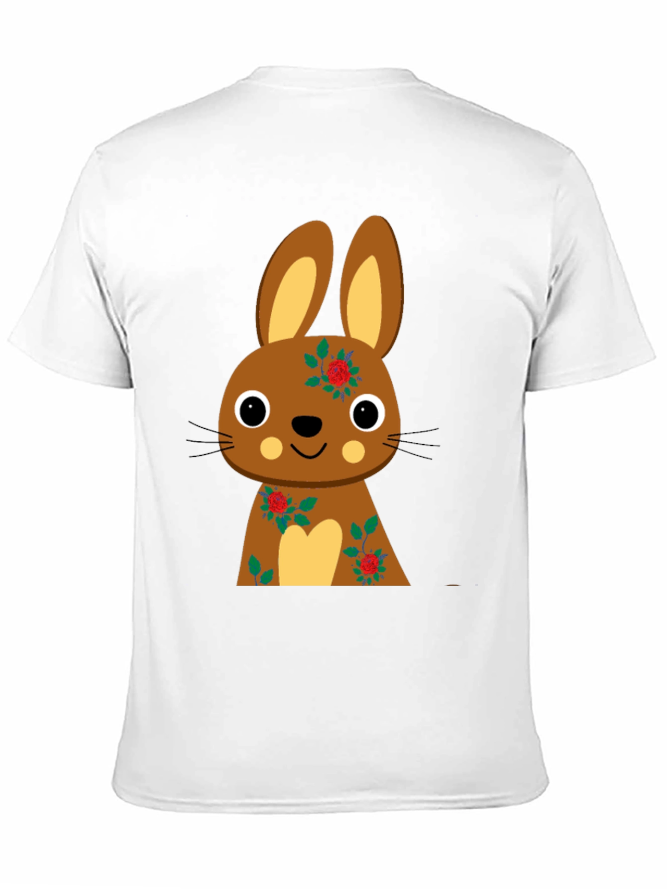Cute Bunny Graphic Black Tee