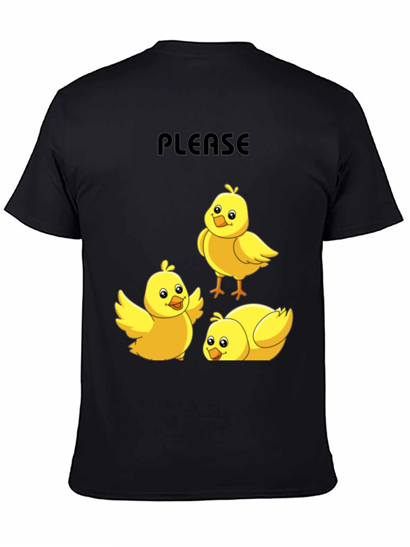 Please Chick T-Shirt - Cute Cartoon Animal Tee