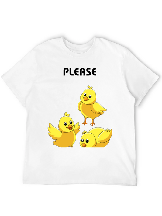 Please Chick T-Shirt - Cute Cartoon Animal Tee
