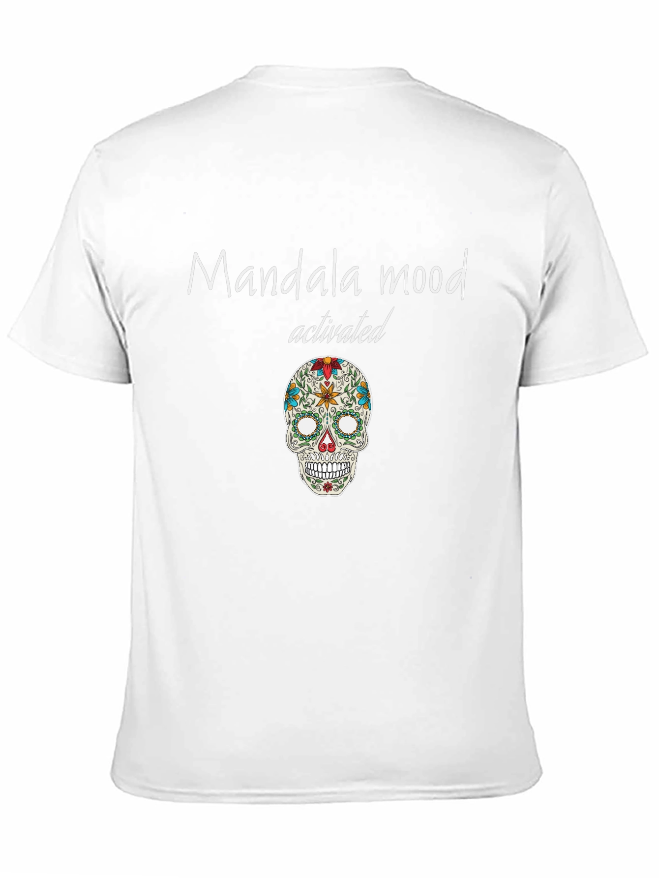 Mandala Mood Activated Graphic Tee - Unique Skull Design