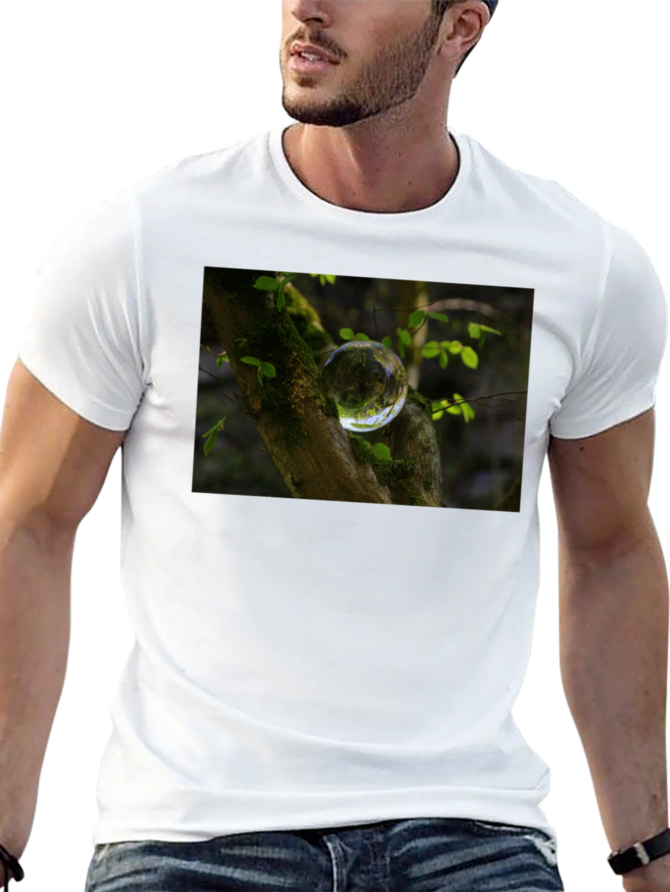 Nature Orb Graphic Black T-Shirt