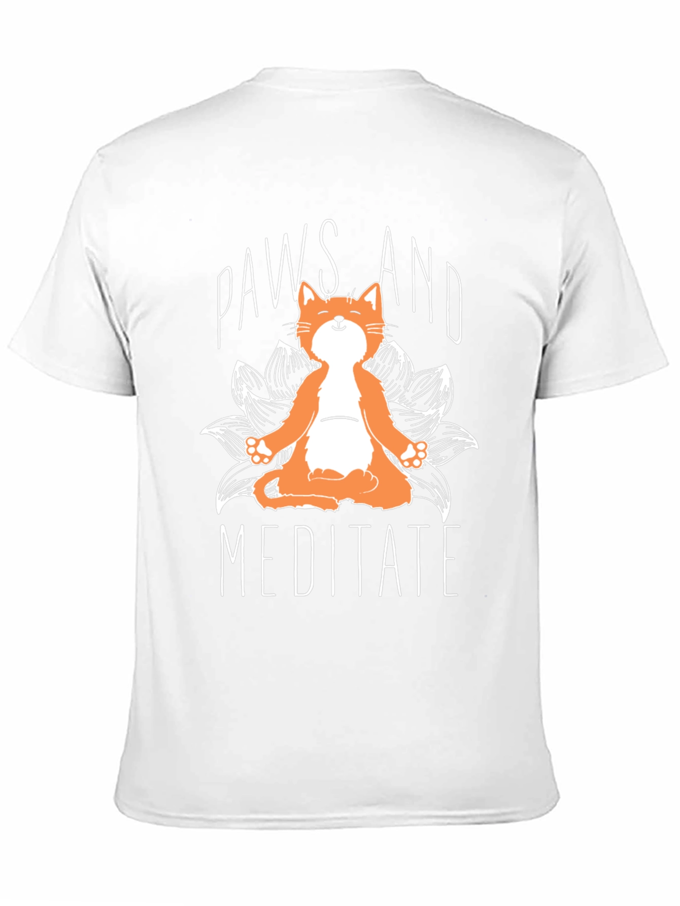 Paws and Meditate Funny Cat T-Shirt