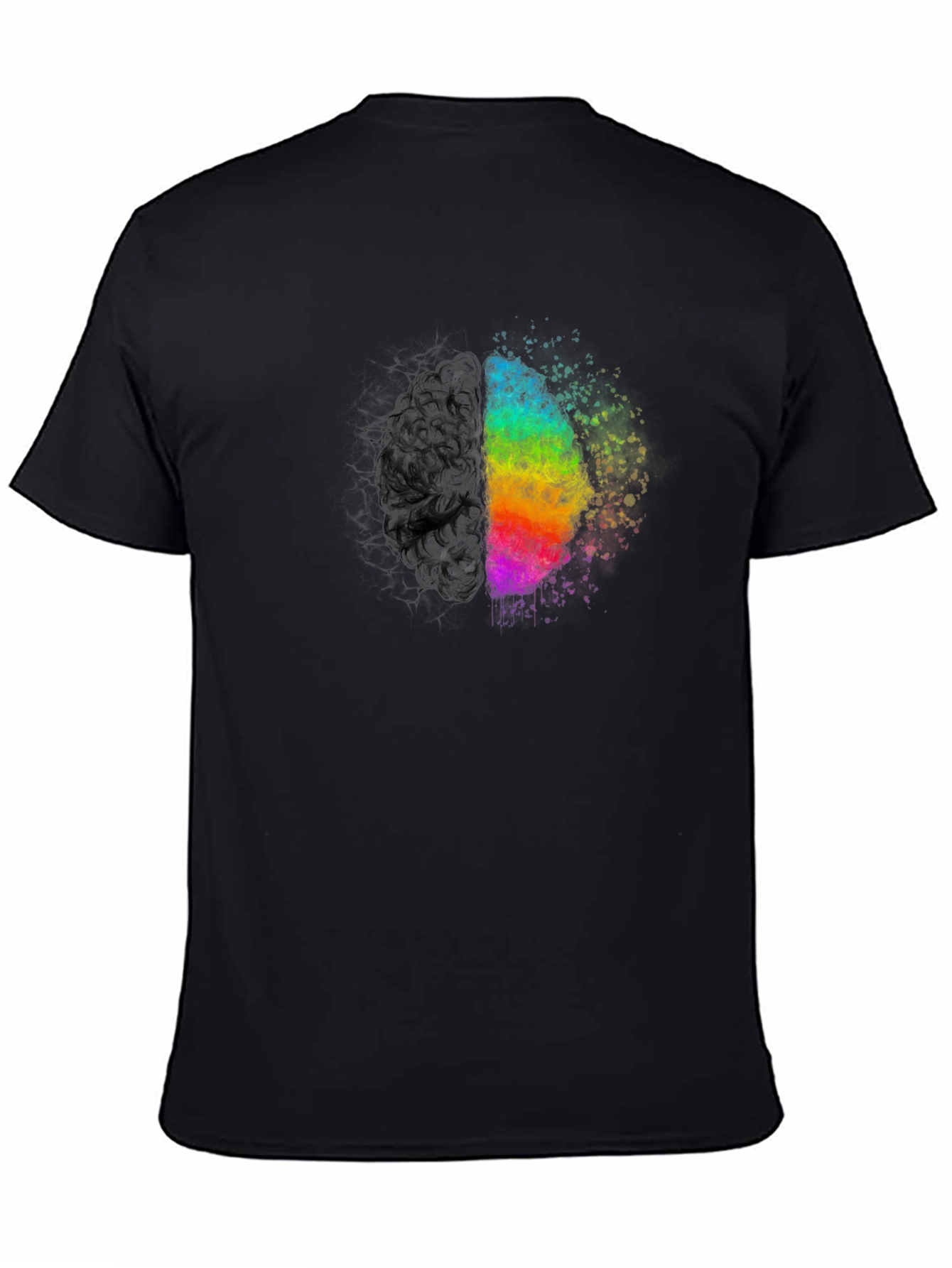 Creative Brain Graphic Tee - Black Unisex T-Shirt