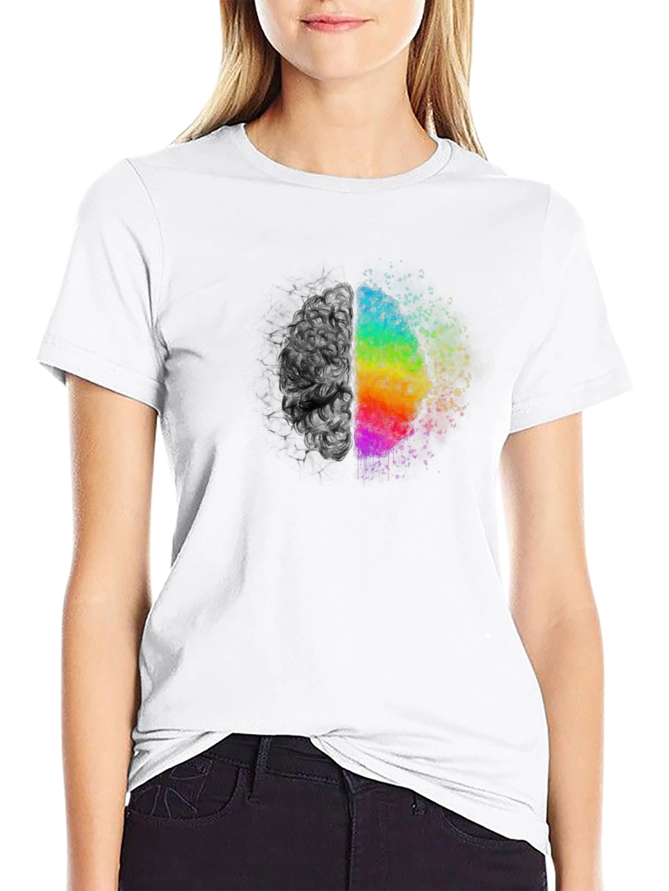 Creative Brain Graphic Tee - Black Unisex T-Shirt