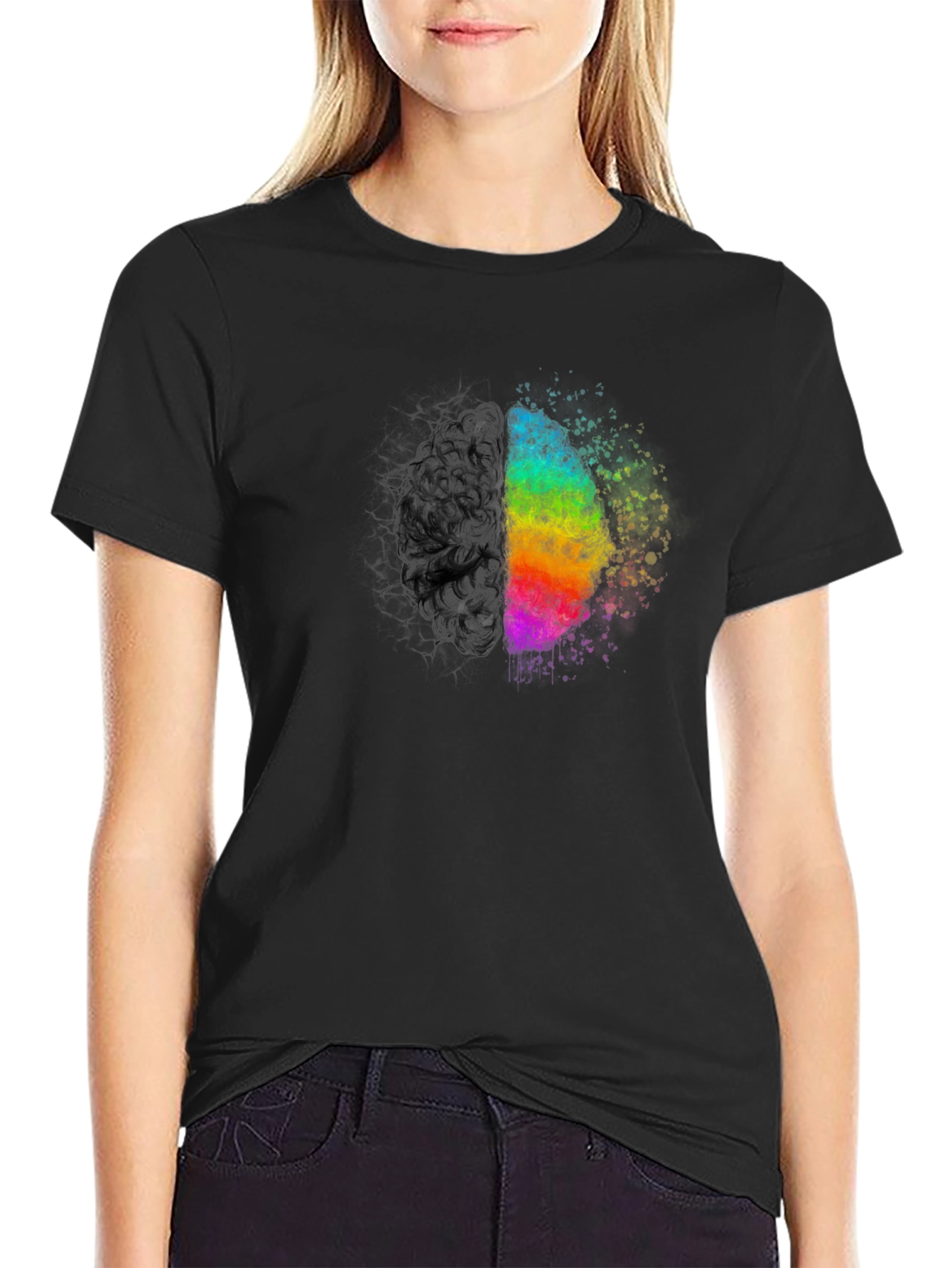 Creative Brain Graphic Tee - Black Unisex T-Shirt