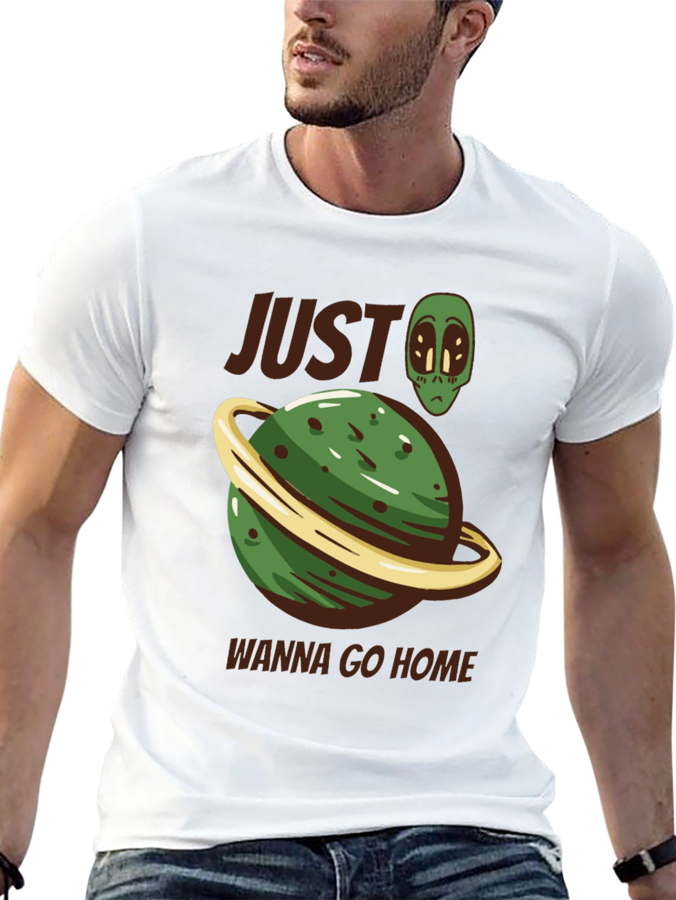 Alien Planet Graphic Tee - Wanna Go Home