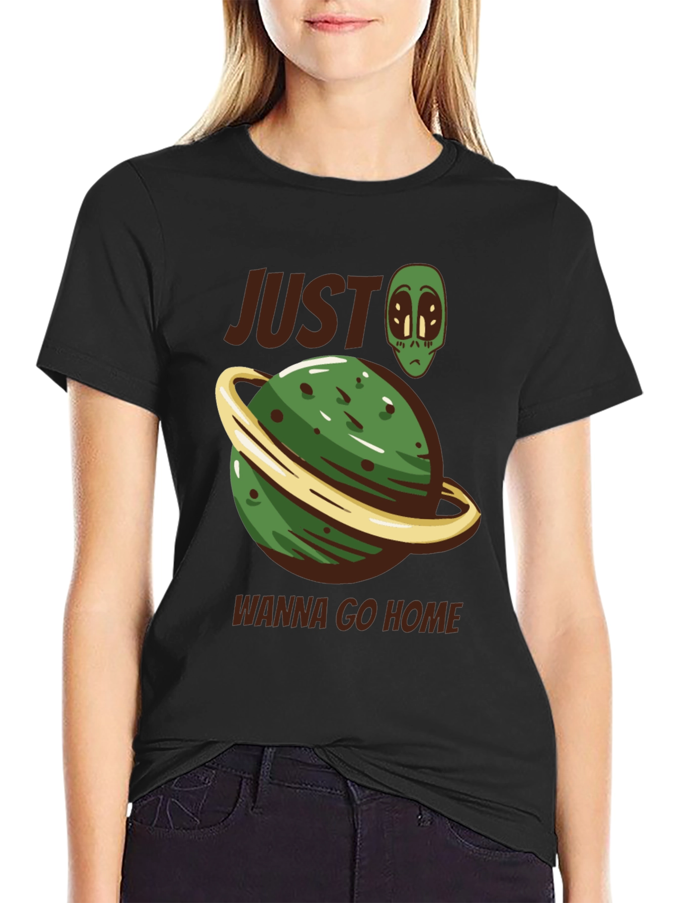 Alien Planet Graphic Tee - Wanna Go Home
