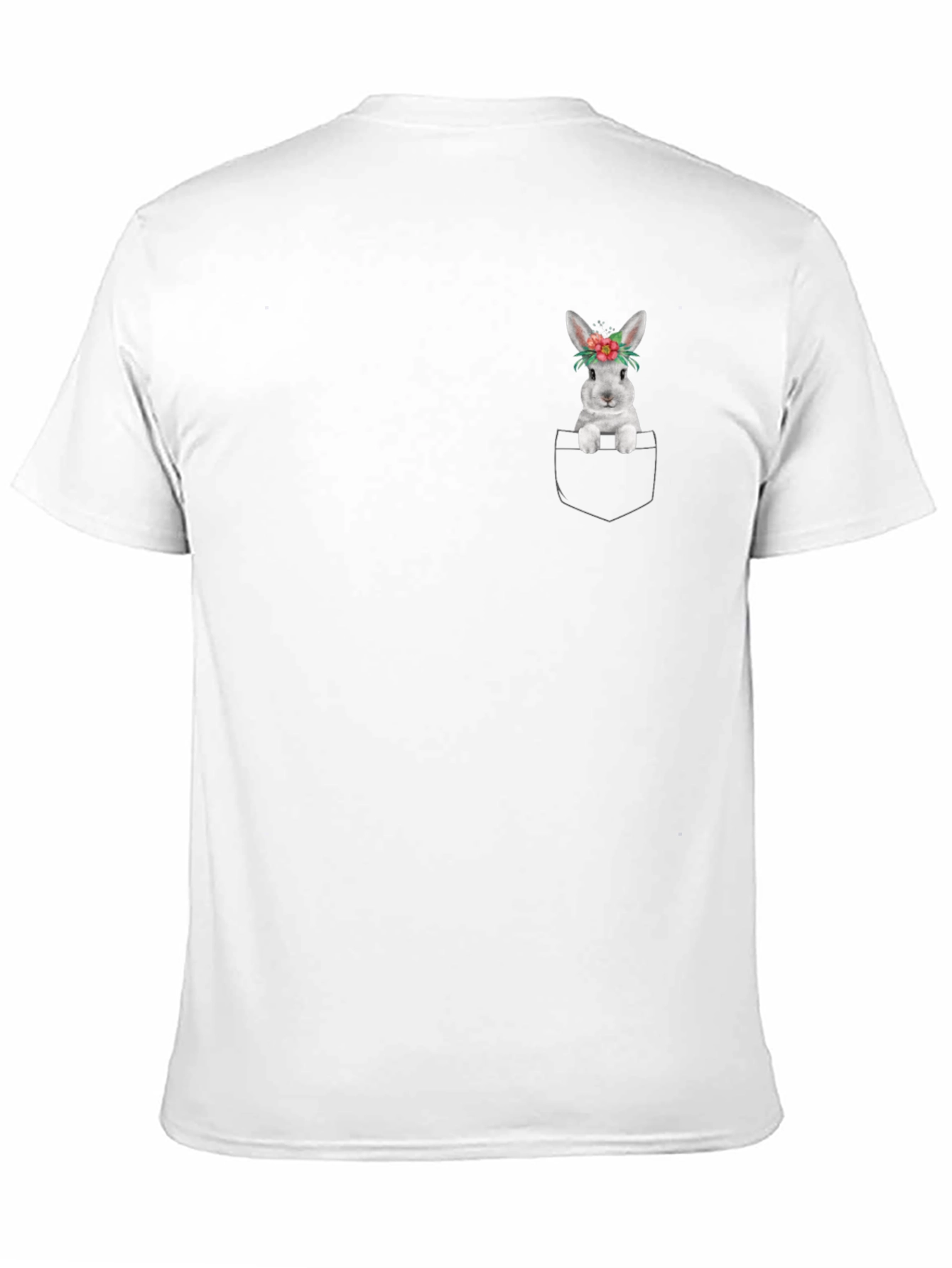 Bunny Pocket T-Shirt - Cute Rabbit Tee