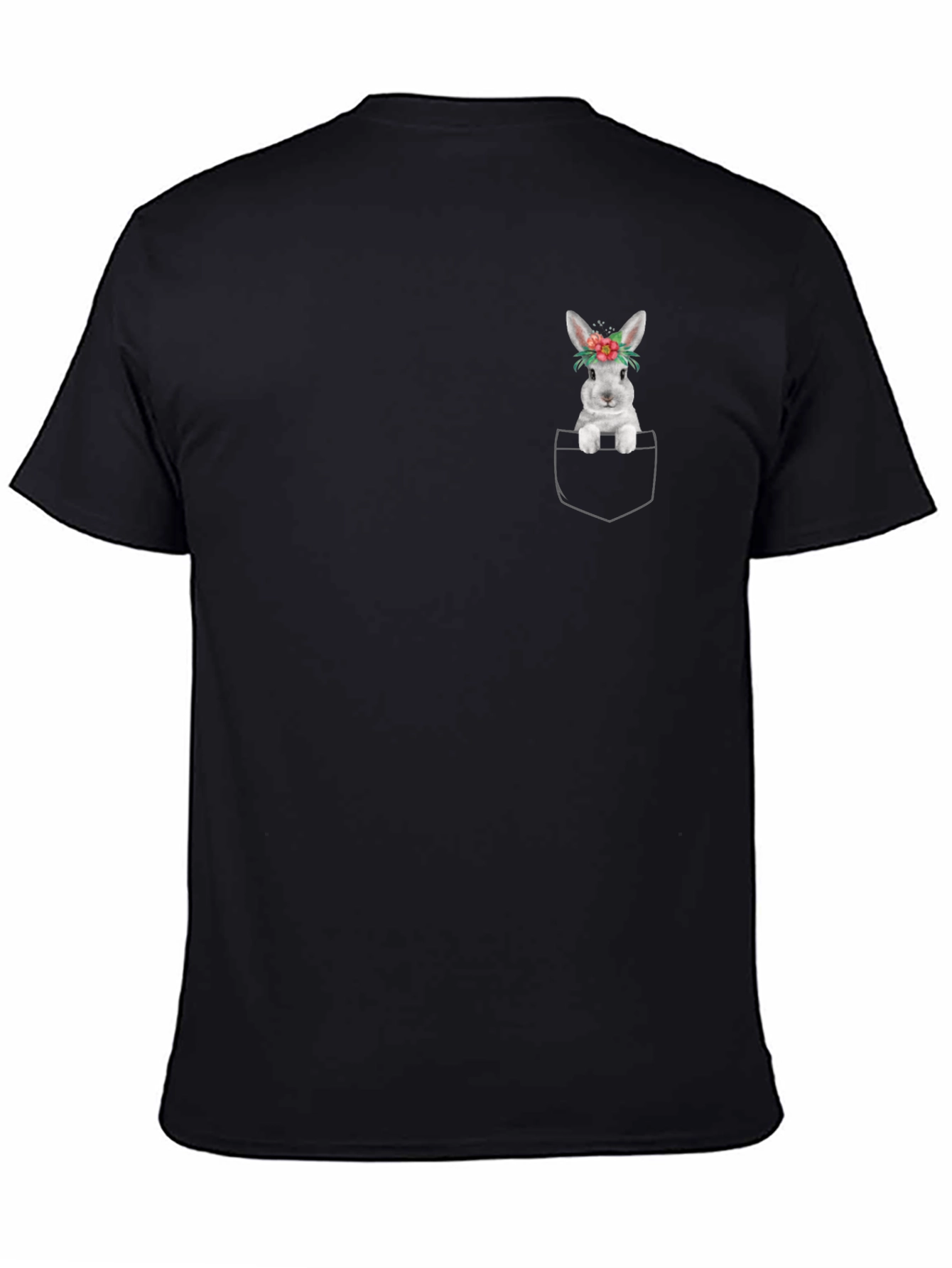 Bunny Pocket T-Shirt - Cute Rabbit Tee
