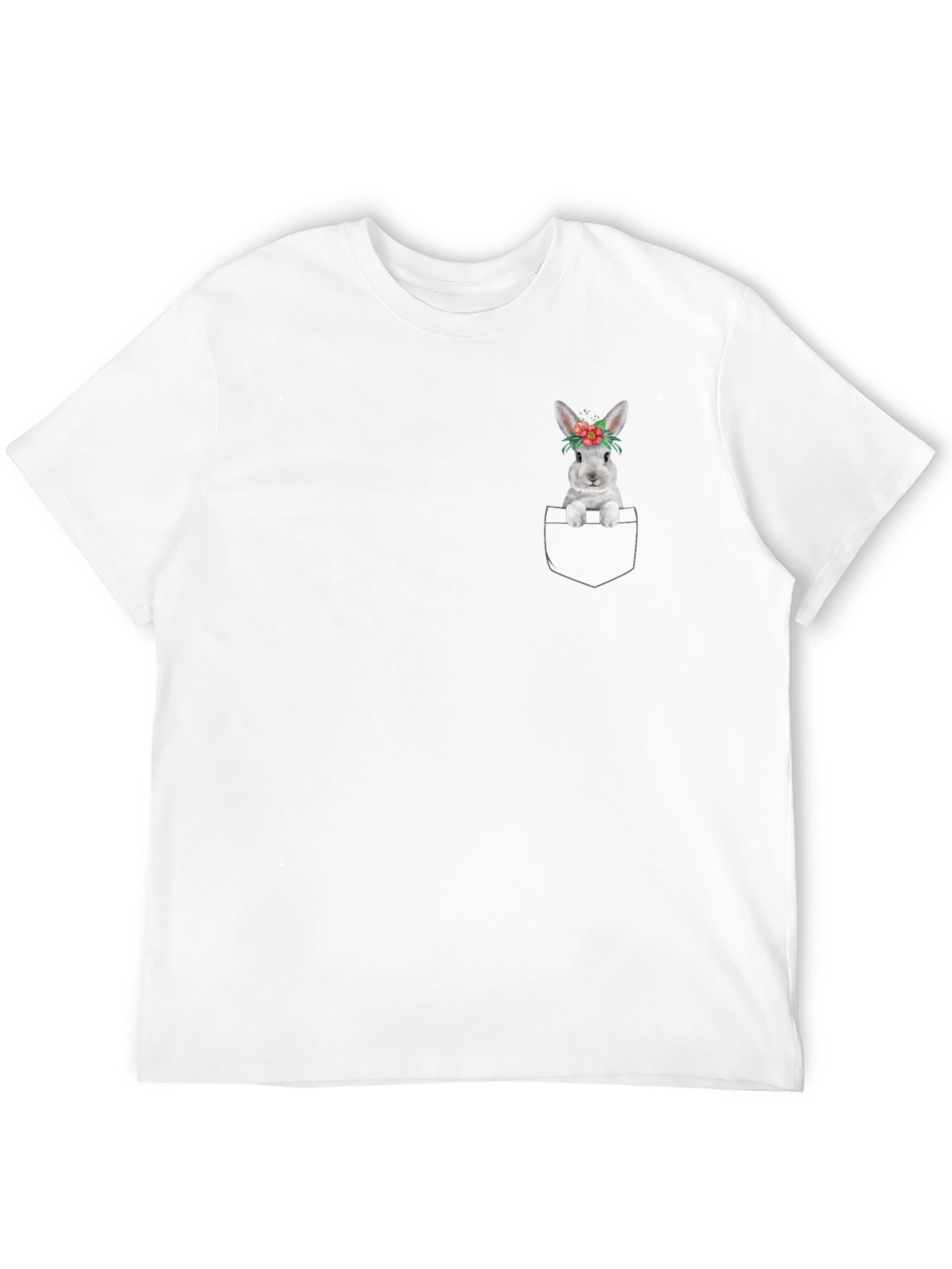 Bunny Pocket T-Shirt - Cute Rabbit Tee