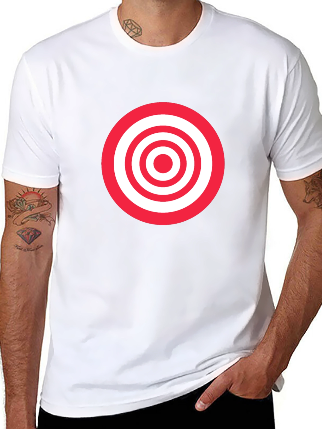 Target Graphic Tee - Black Cotton Comfort