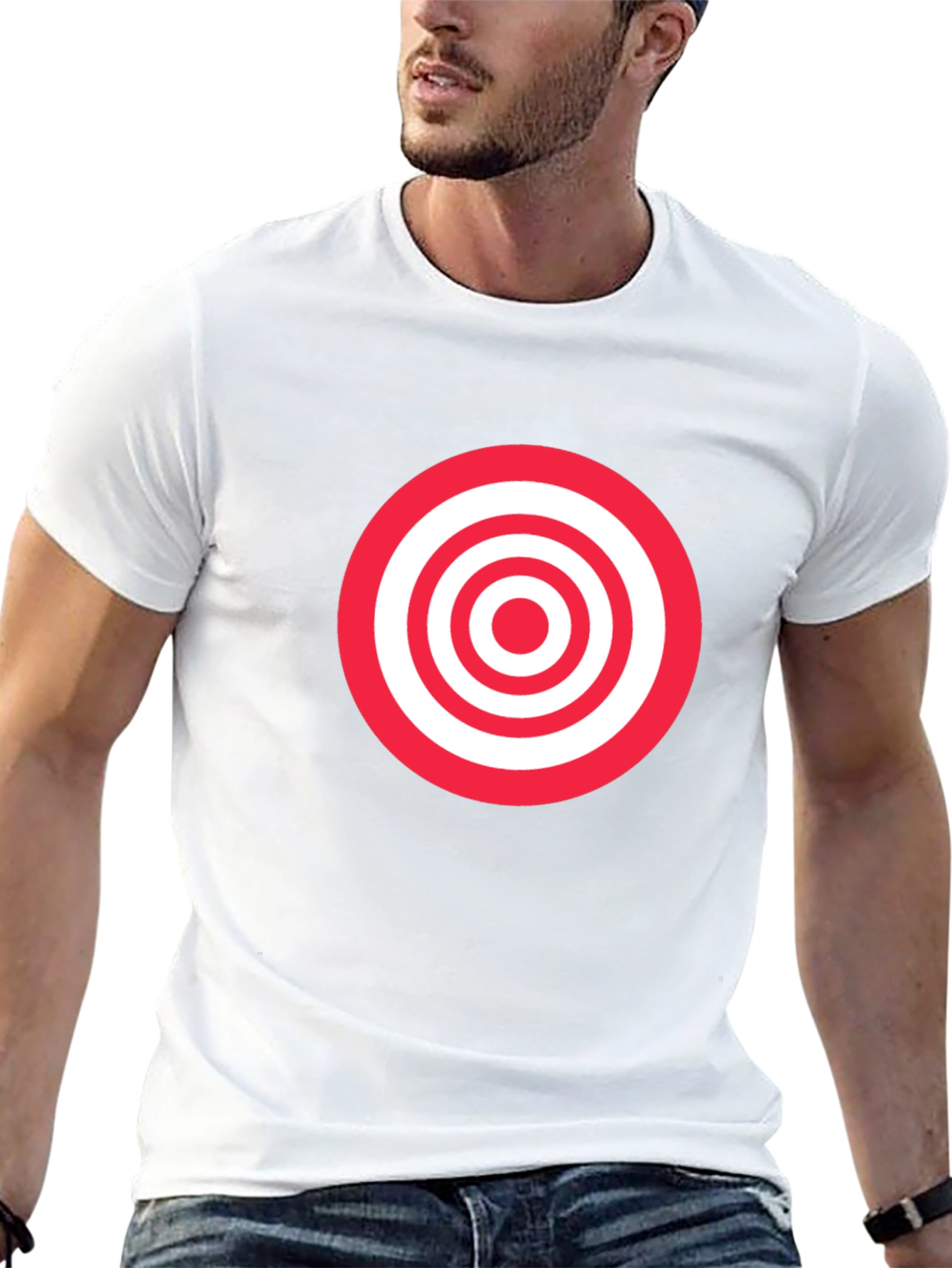 Target Graphic Tee - Black Cotton Comfort