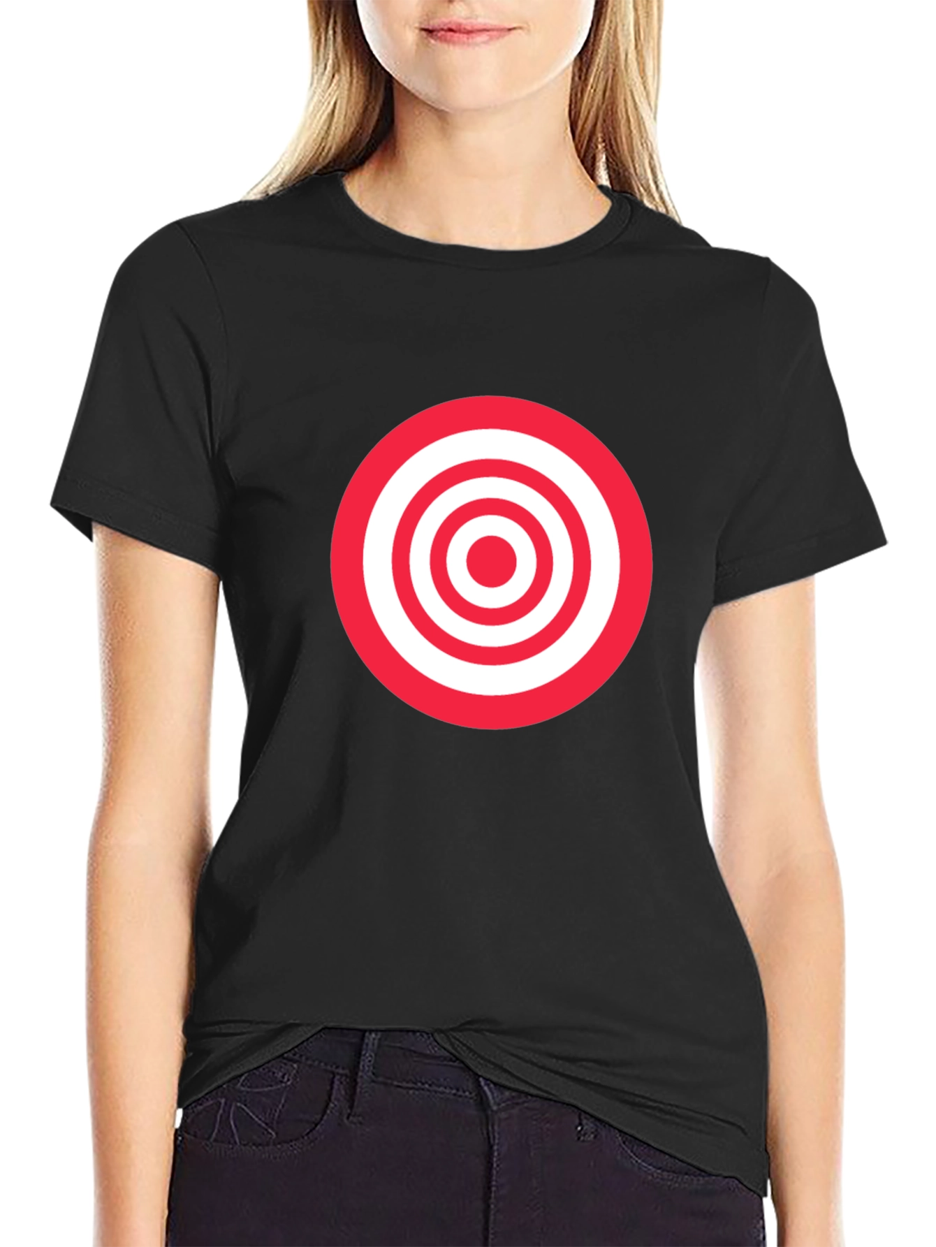 Target Graphic Tee - Black Cotton Comfort