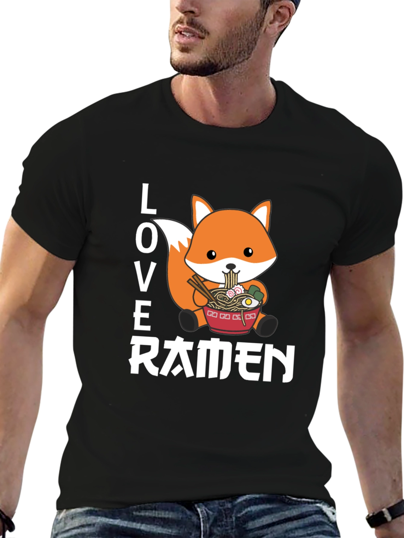 Love Ramen Fox Graphic T-Shirt
