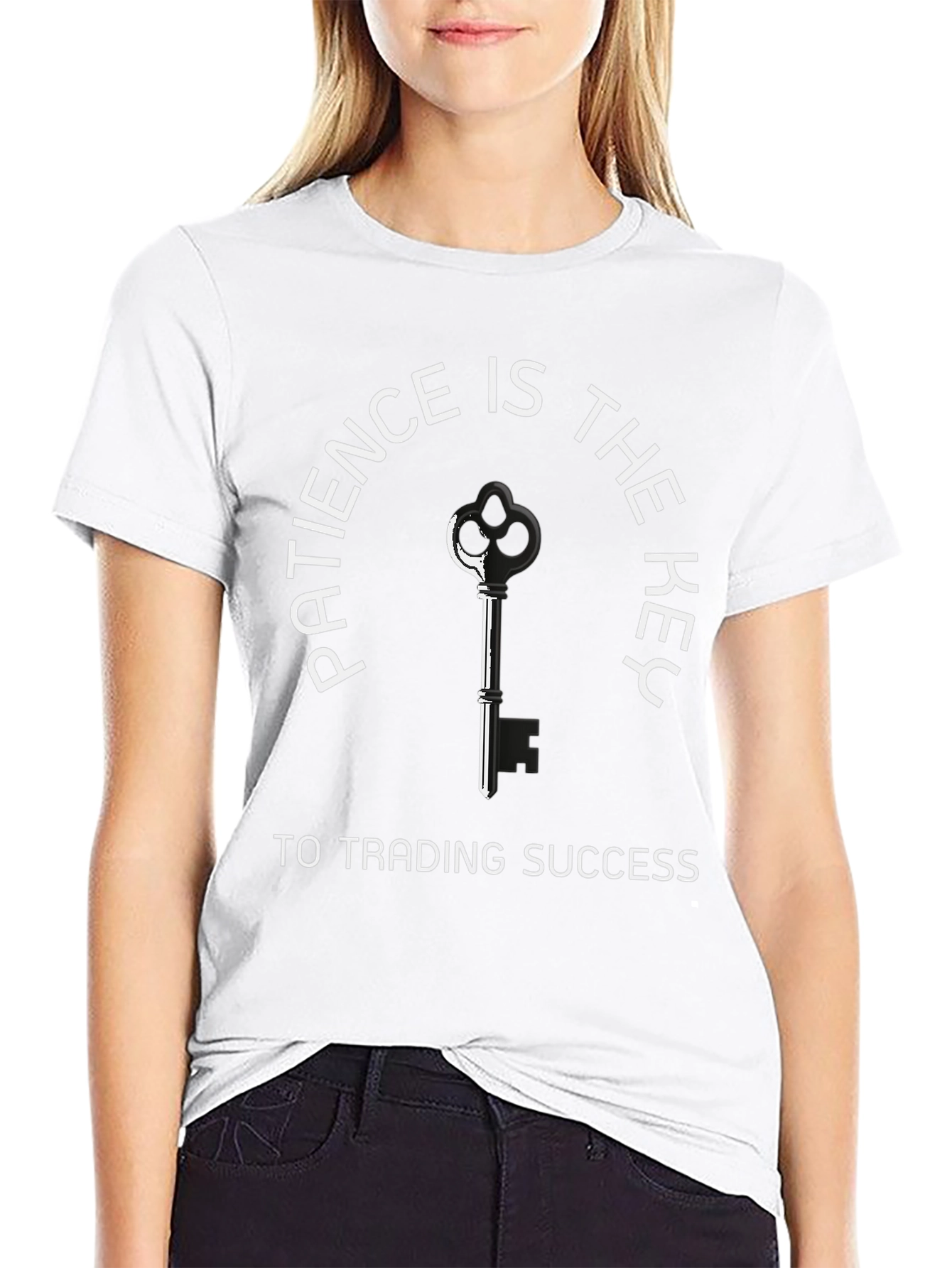Patience Key to Success Black Graphic Tee