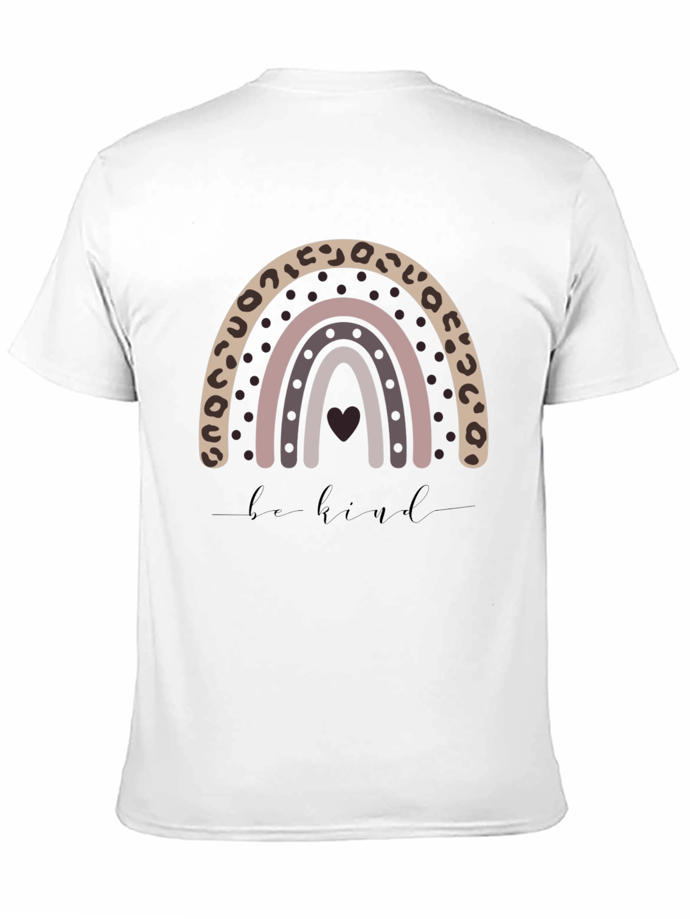 Be Kind Rainbow Leopard Print T-Shirt