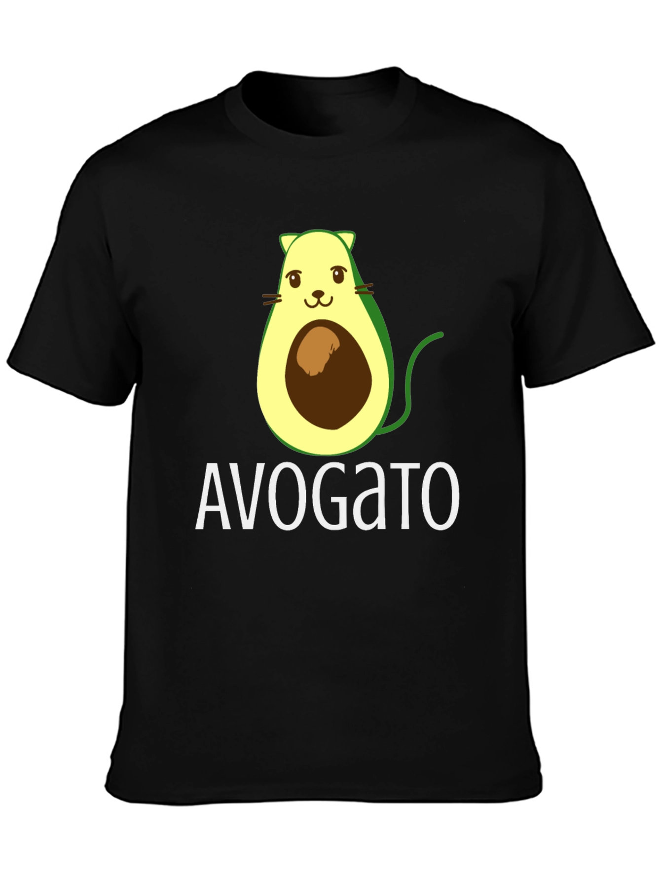 Avogato T-Shirt - Avocado Cat Pun Tee