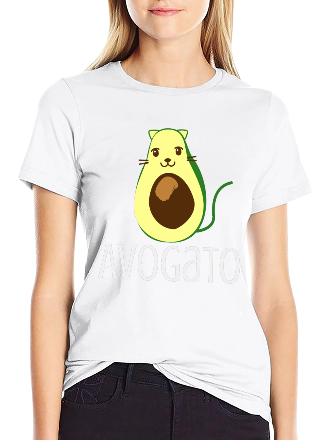 Avogato T-Shirt - Avocado Cat Pun Tee