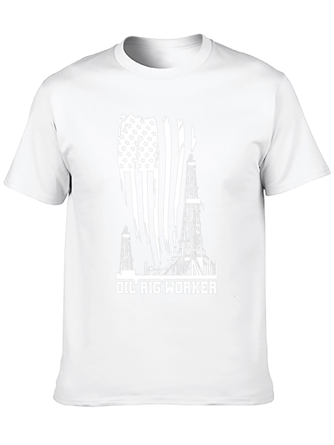 Oil Rig Worker American Flag T-Shirt