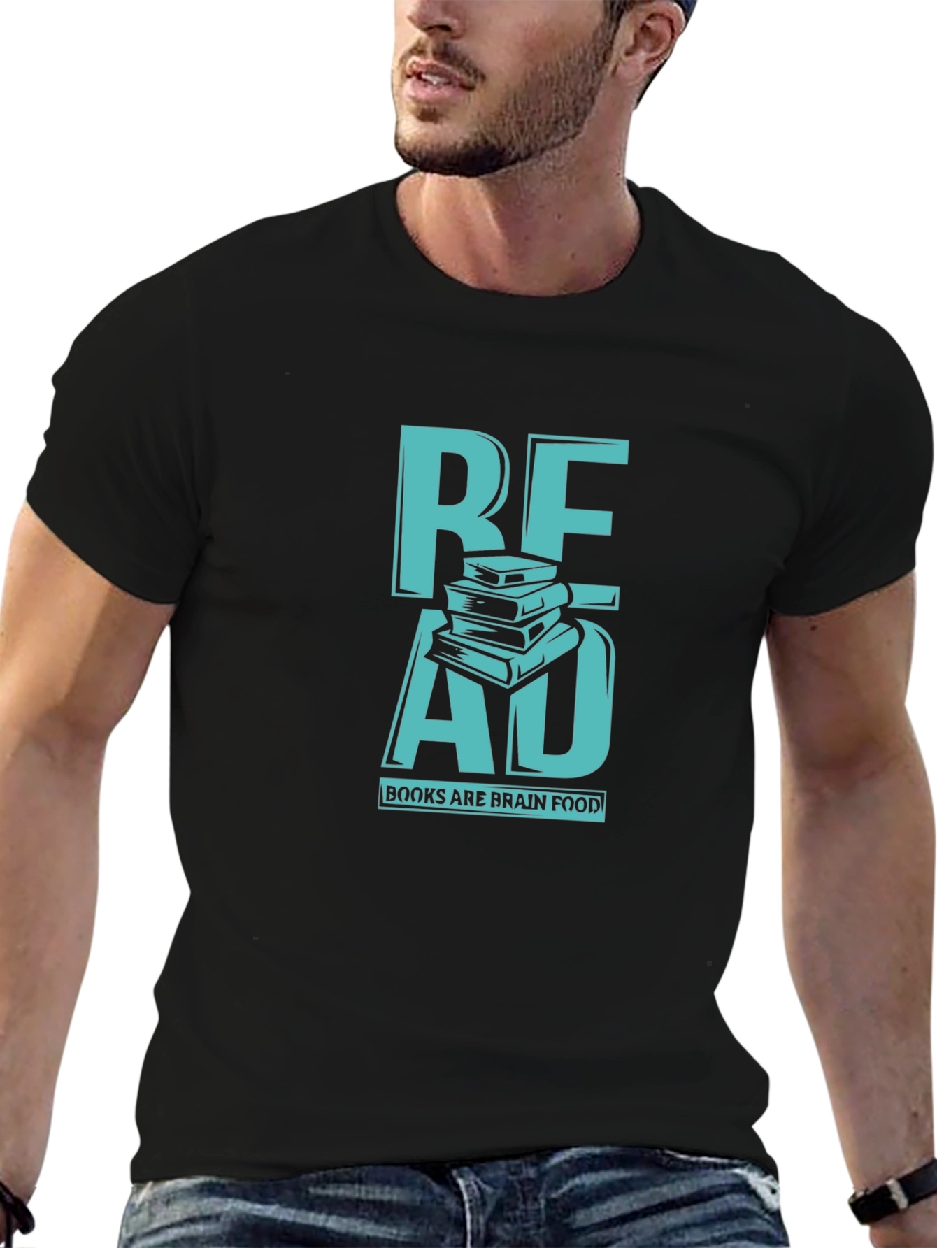 Read Books Brain Food T-Shirt Black