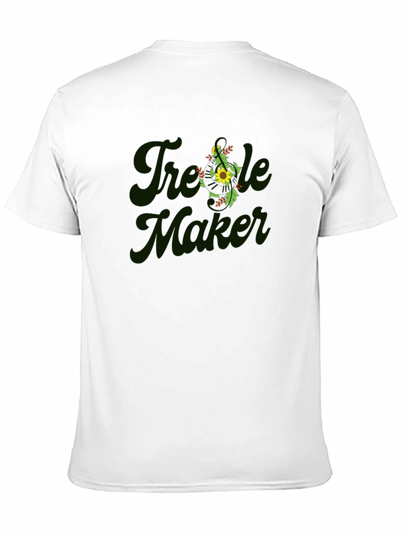 Treble Maker Floral Music T-Shirt - Black