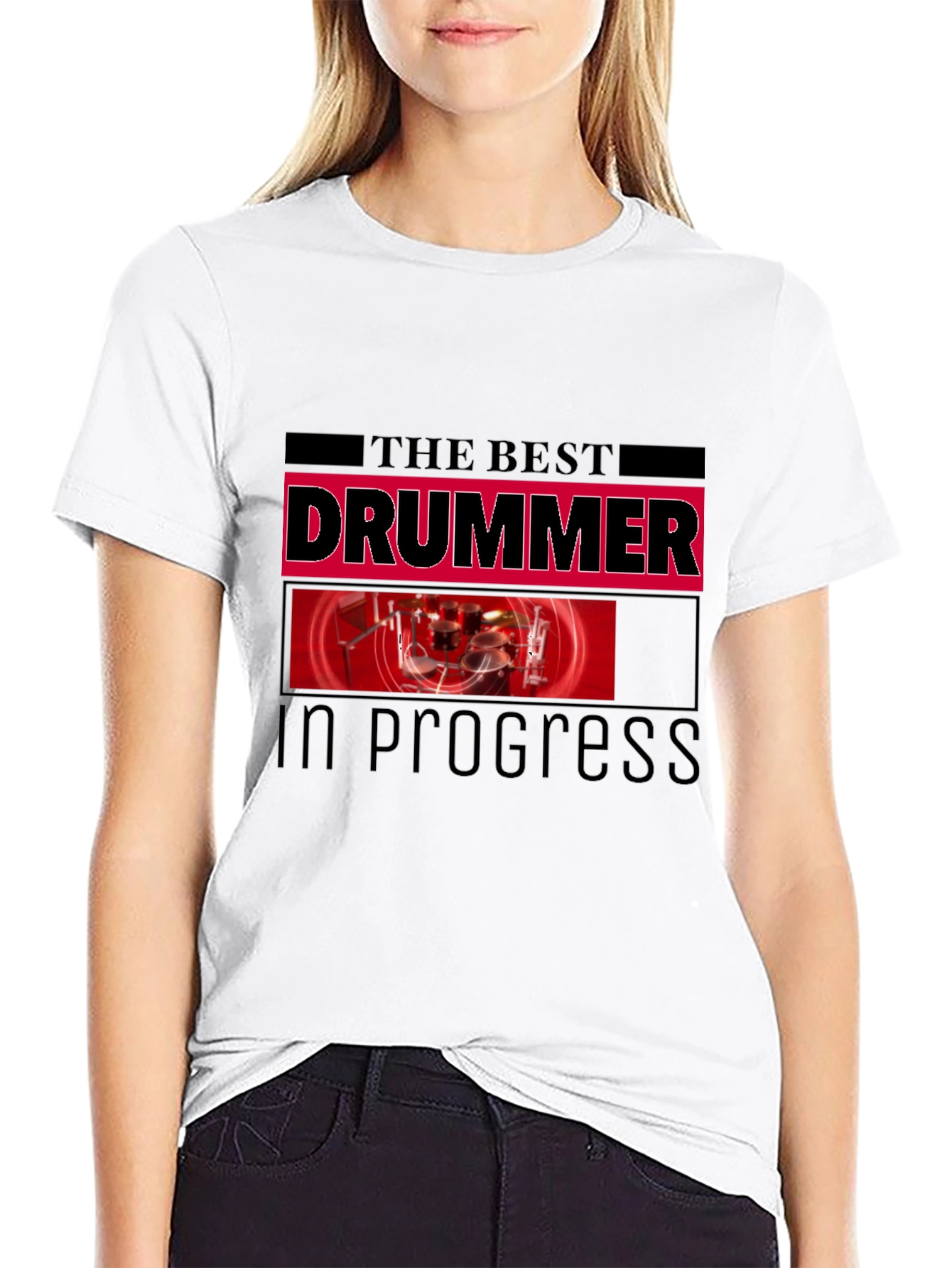 The Best Drummer In Progress Black T-Shirt