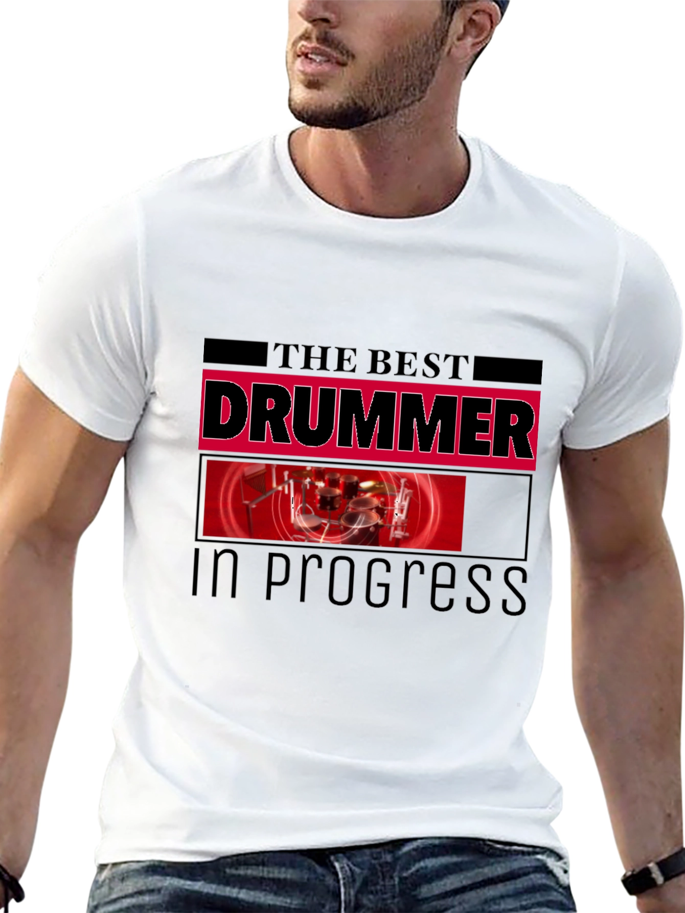 The Best Drummer In Progress Black T-Shirt