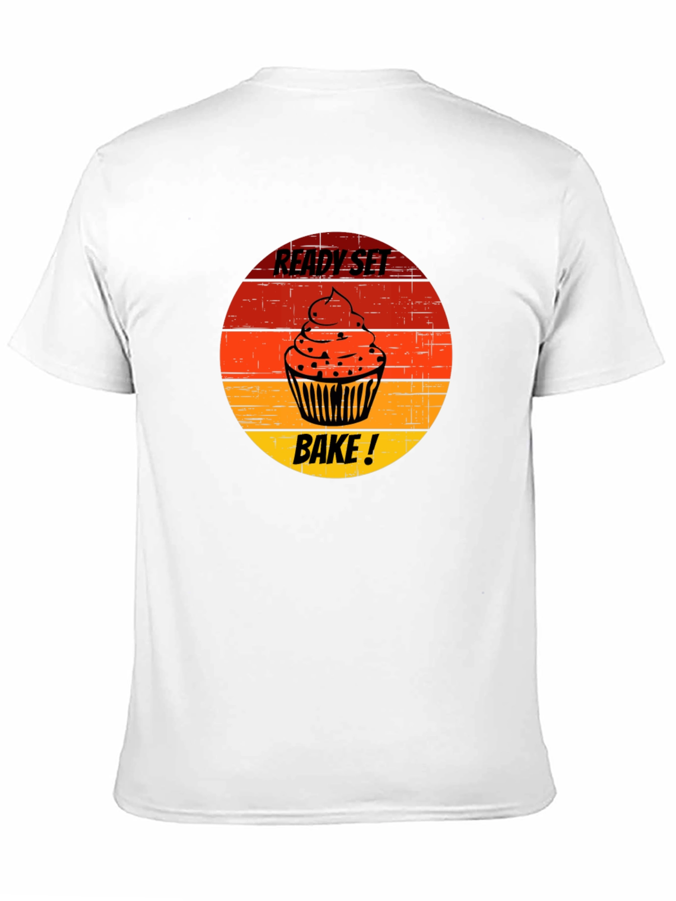 Ready Set Bake T-Shirt Cupcake Design