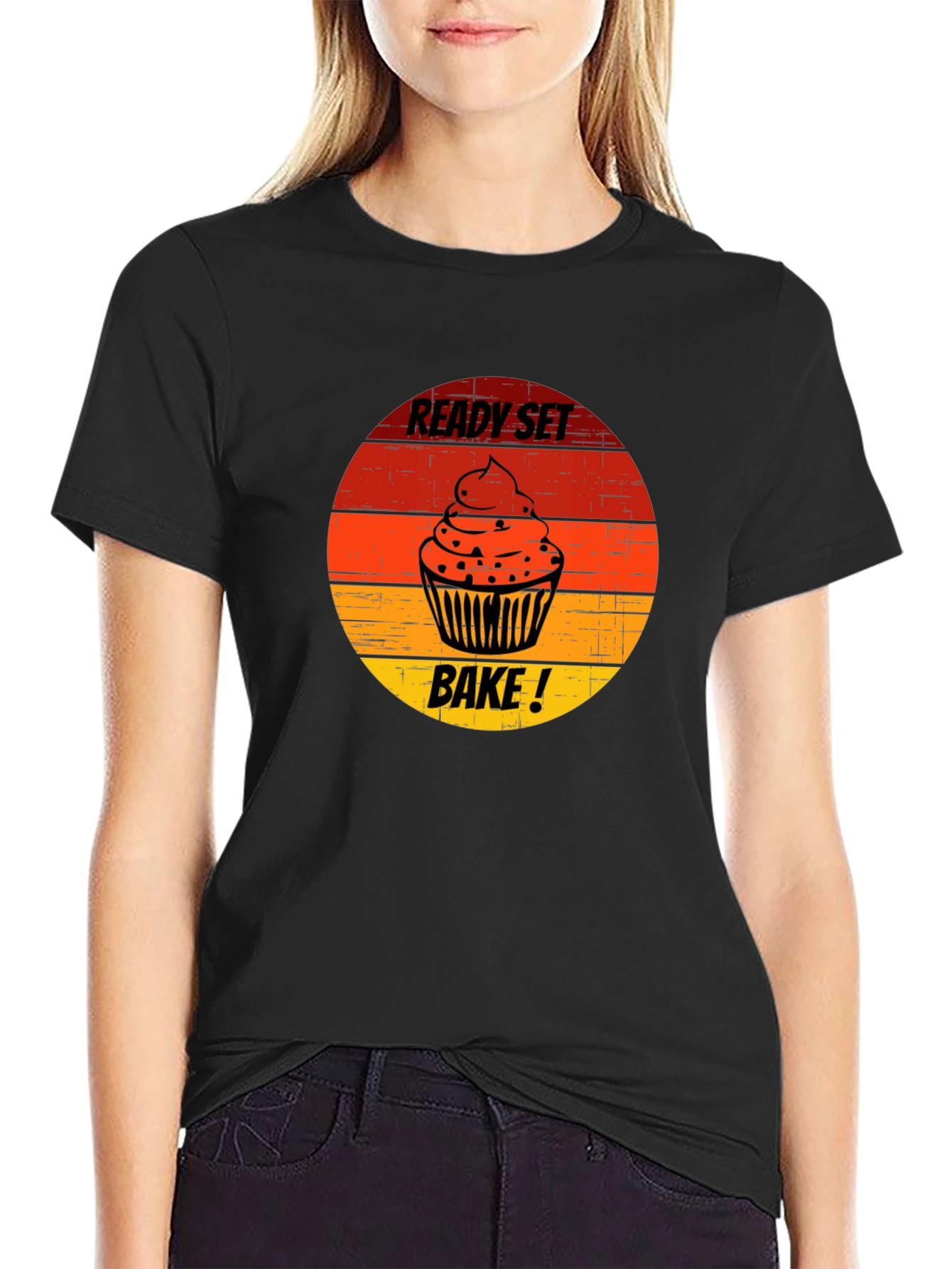 Ready Set Bake T-Shirt Cupcake Design