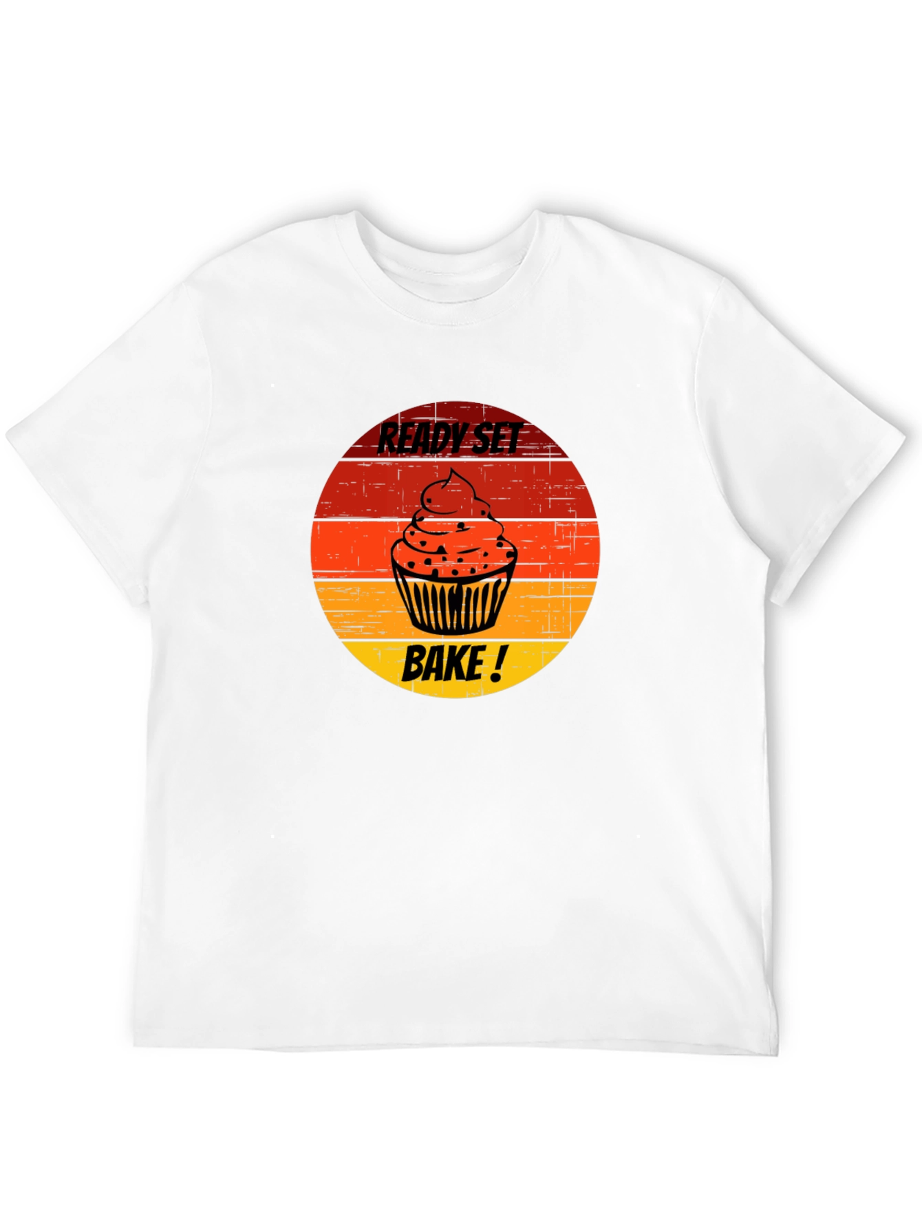 Ready Set Bake T-Shirt Cupcake Design