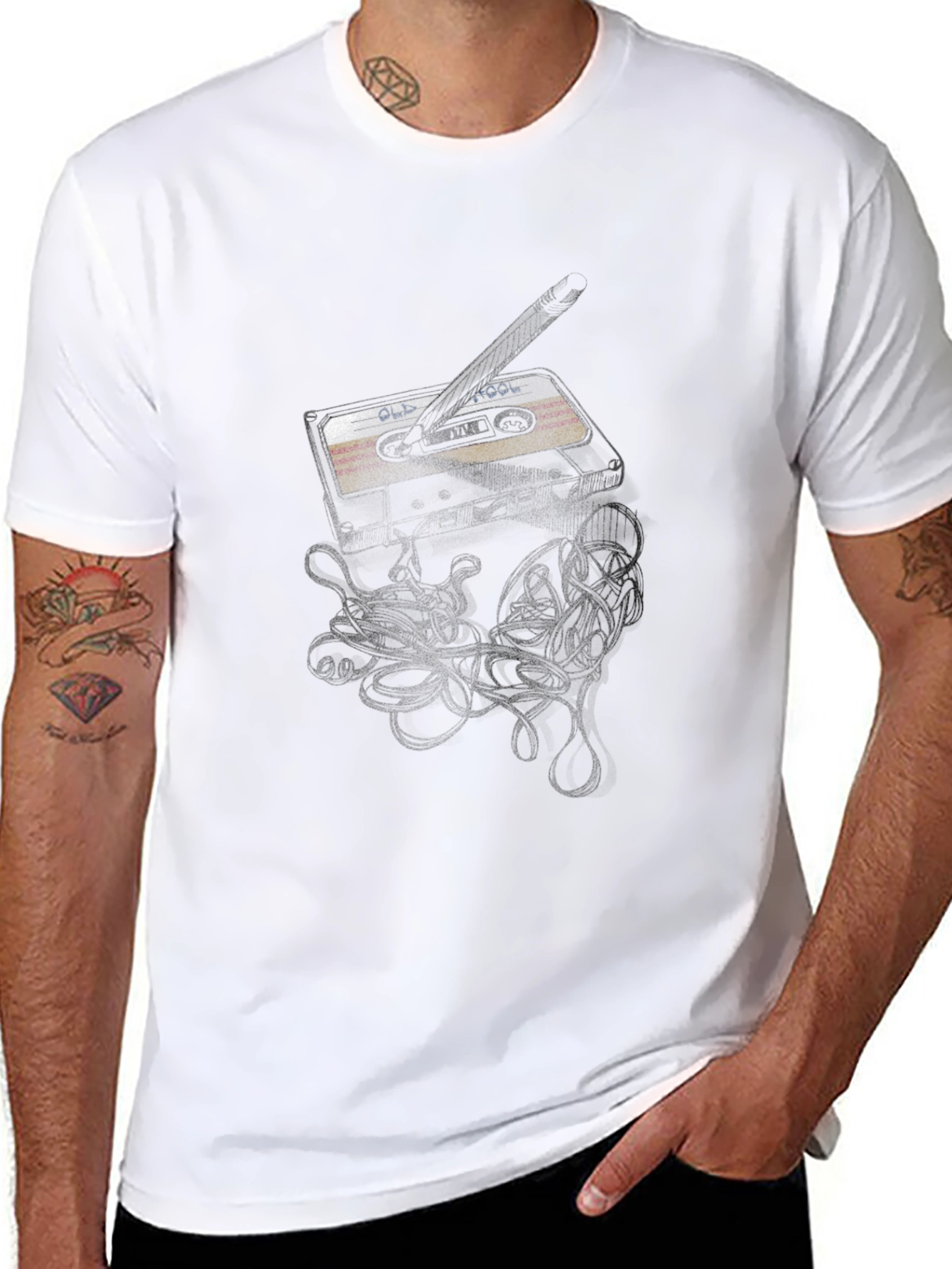 Retro Cassette Tape Graphic Tee - Classic Style