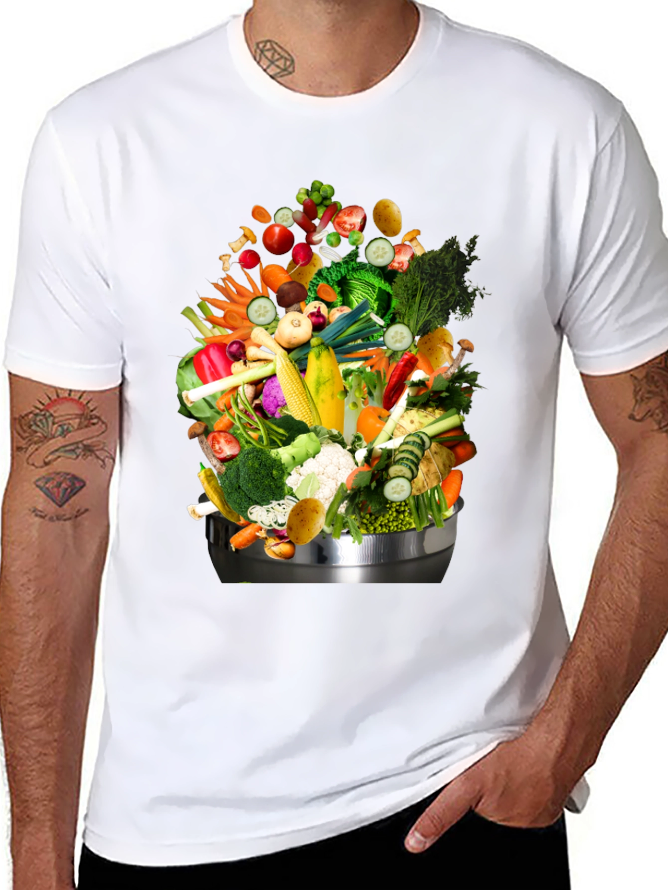 Veggie Bowl Graphic Tee - Unique & Stylish