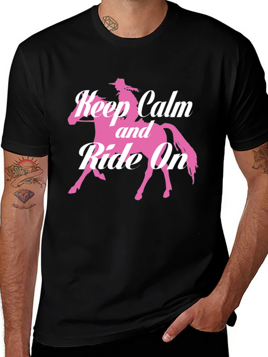 Keep Calm and Ride On Graphic T-Shirt