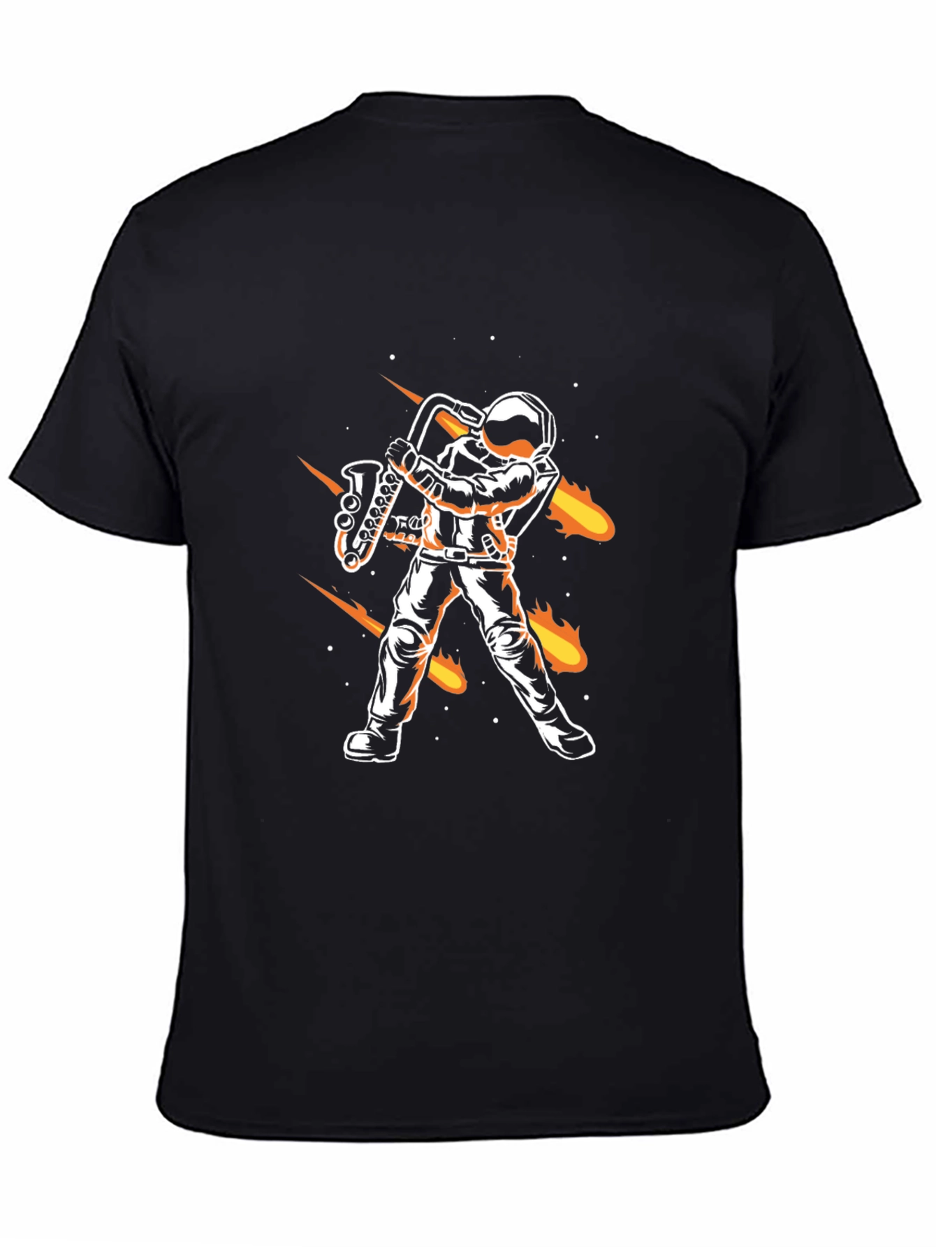 Astronaut Saxophone Player Graphic Tee - Black