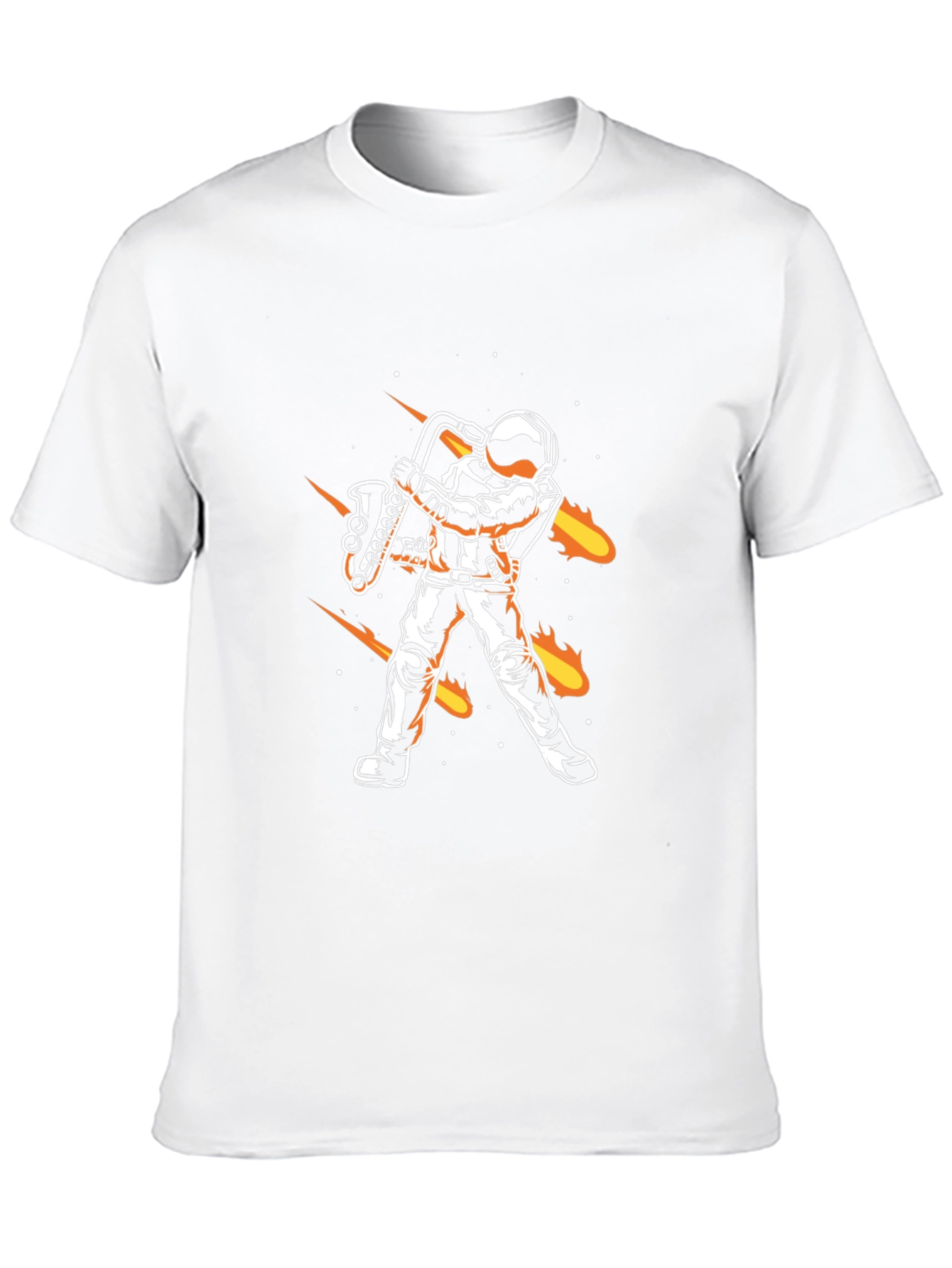 Astronaut Saxophone Player Graphic Tee - Black