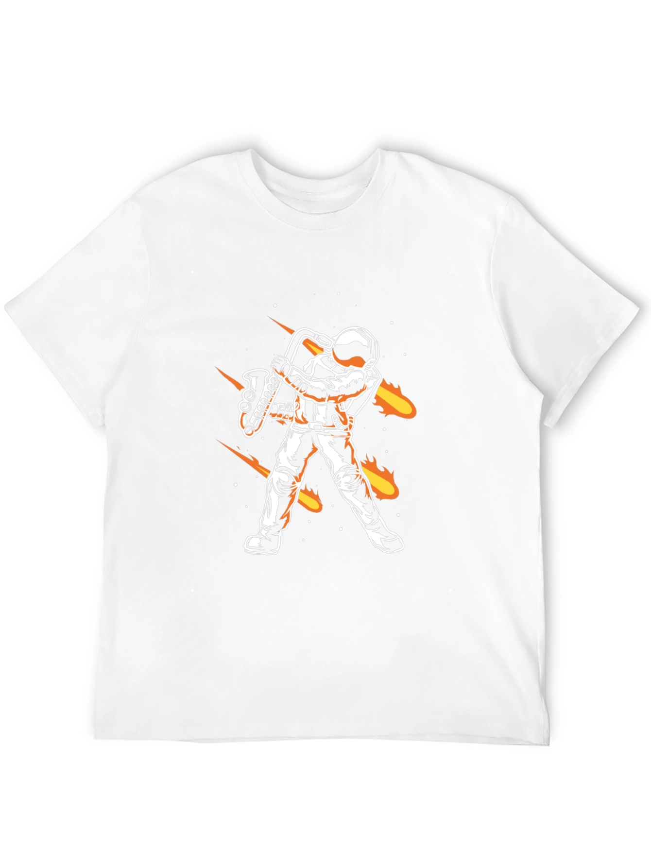 Astronaut Saxophone Player Graphic Tee - Black