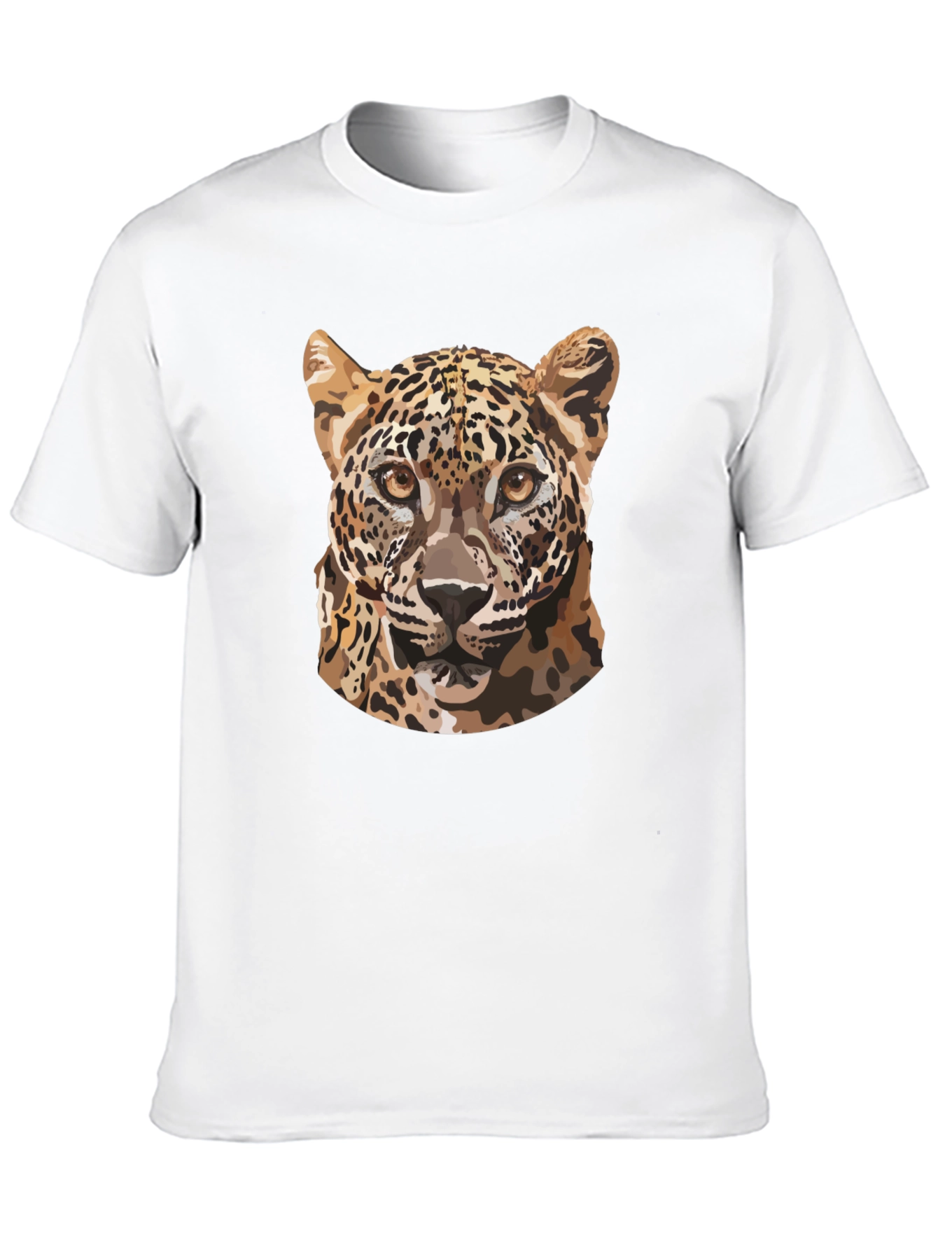 Leopard Graphic Tee - Stylish Mens Black T-Shirt
