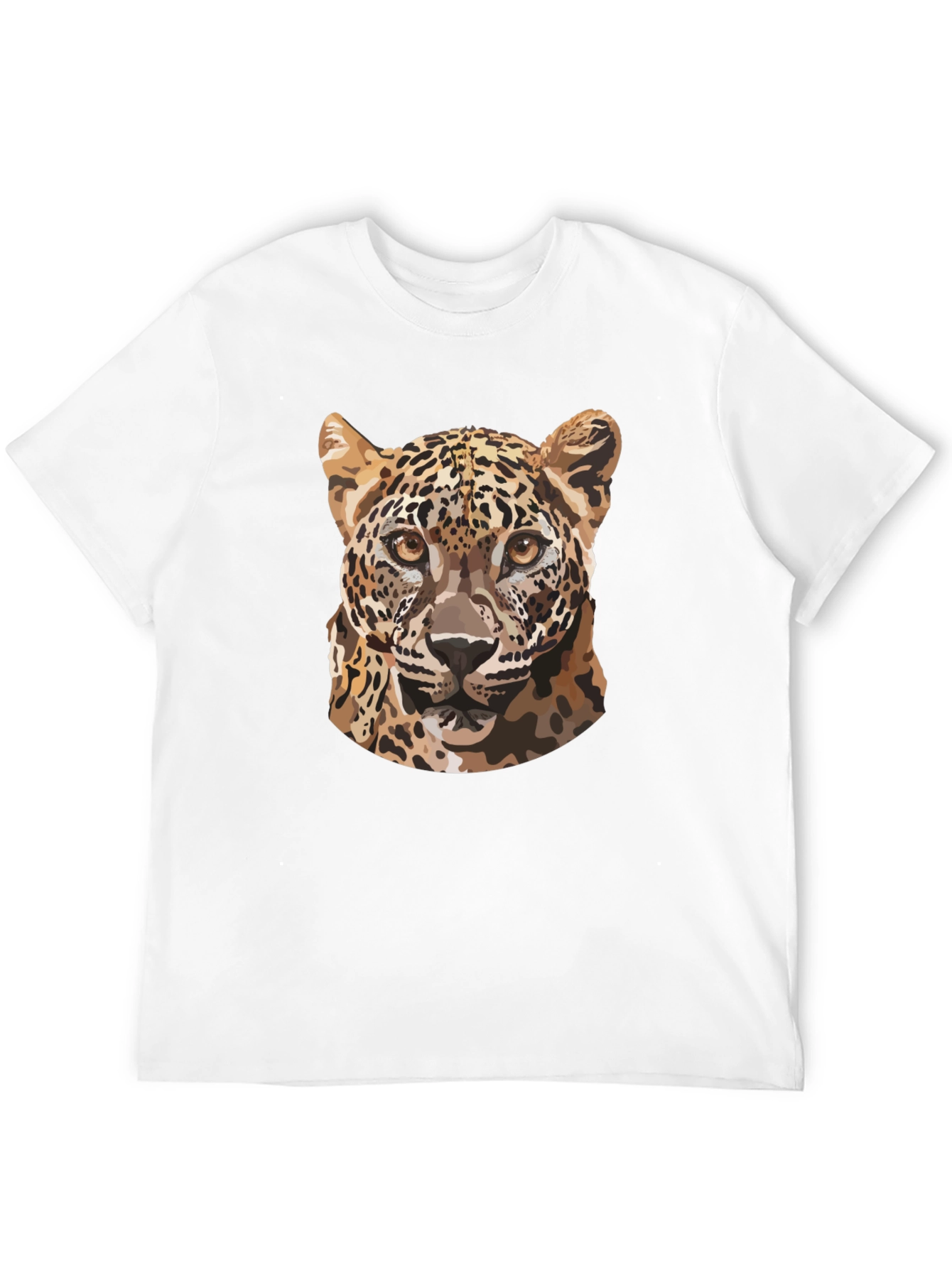 Leopard Graphic Tee - Stylish Mens Black T-Shirt
