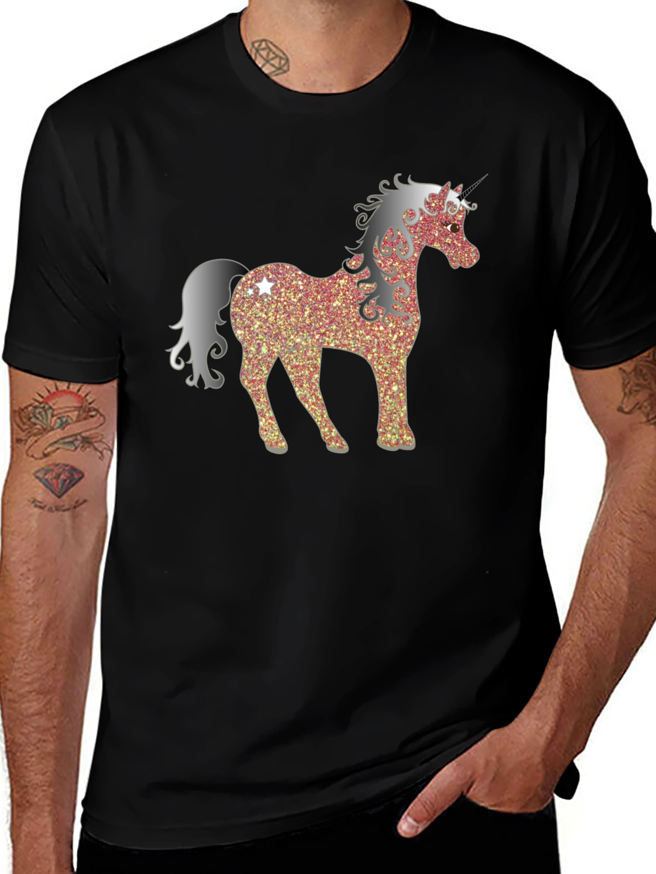 Sparkly Unicorn Graphic T-Shirt