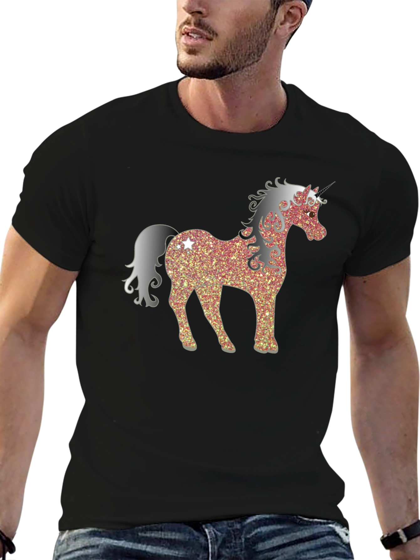 Sparkly Unicorn Graphic T-Shirt