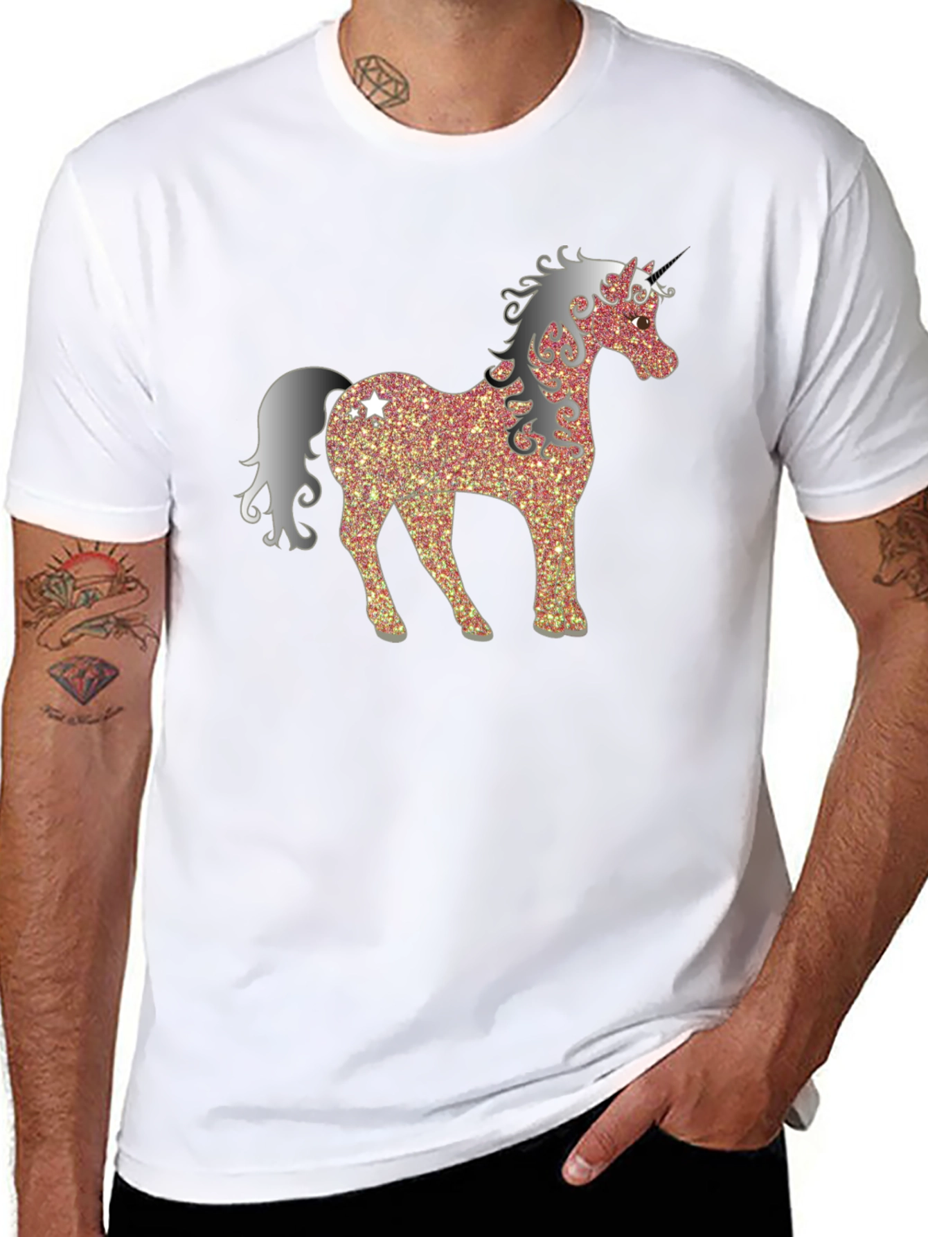 Sparkly Unicorn Graphic T-Shirt