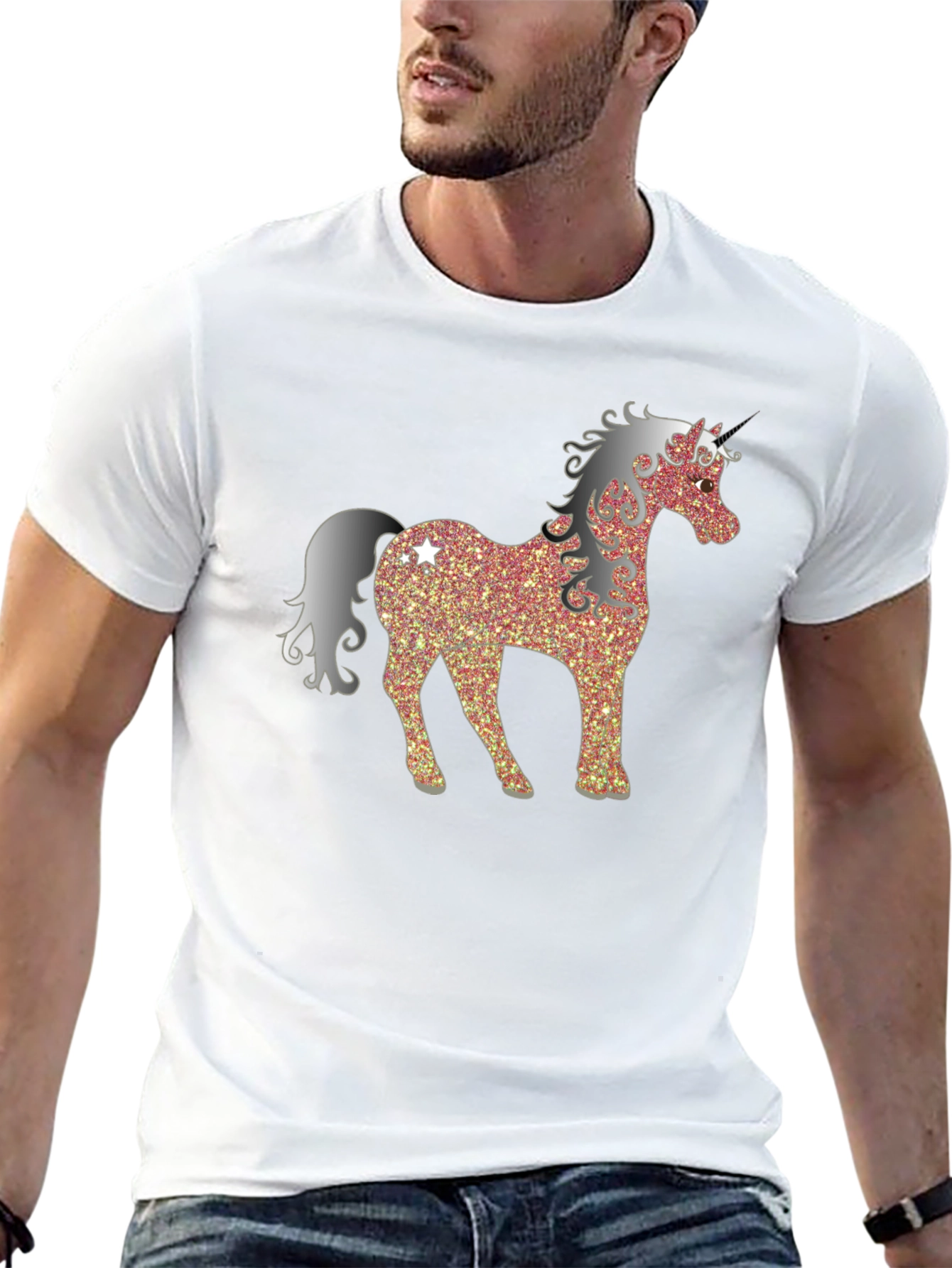 Sparkly Unicorn Graphic T-Shirt