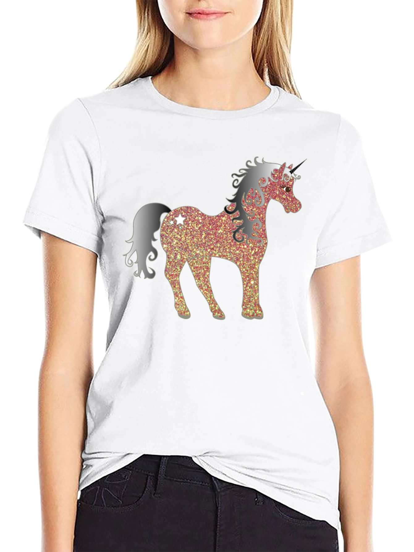 Sparkly Unicorn Graphic T-Shirt