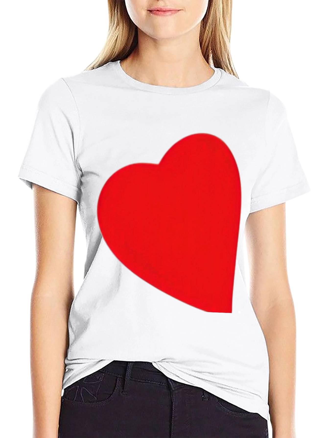 Heart Graphic Black T-Shirt - Express Your Love!