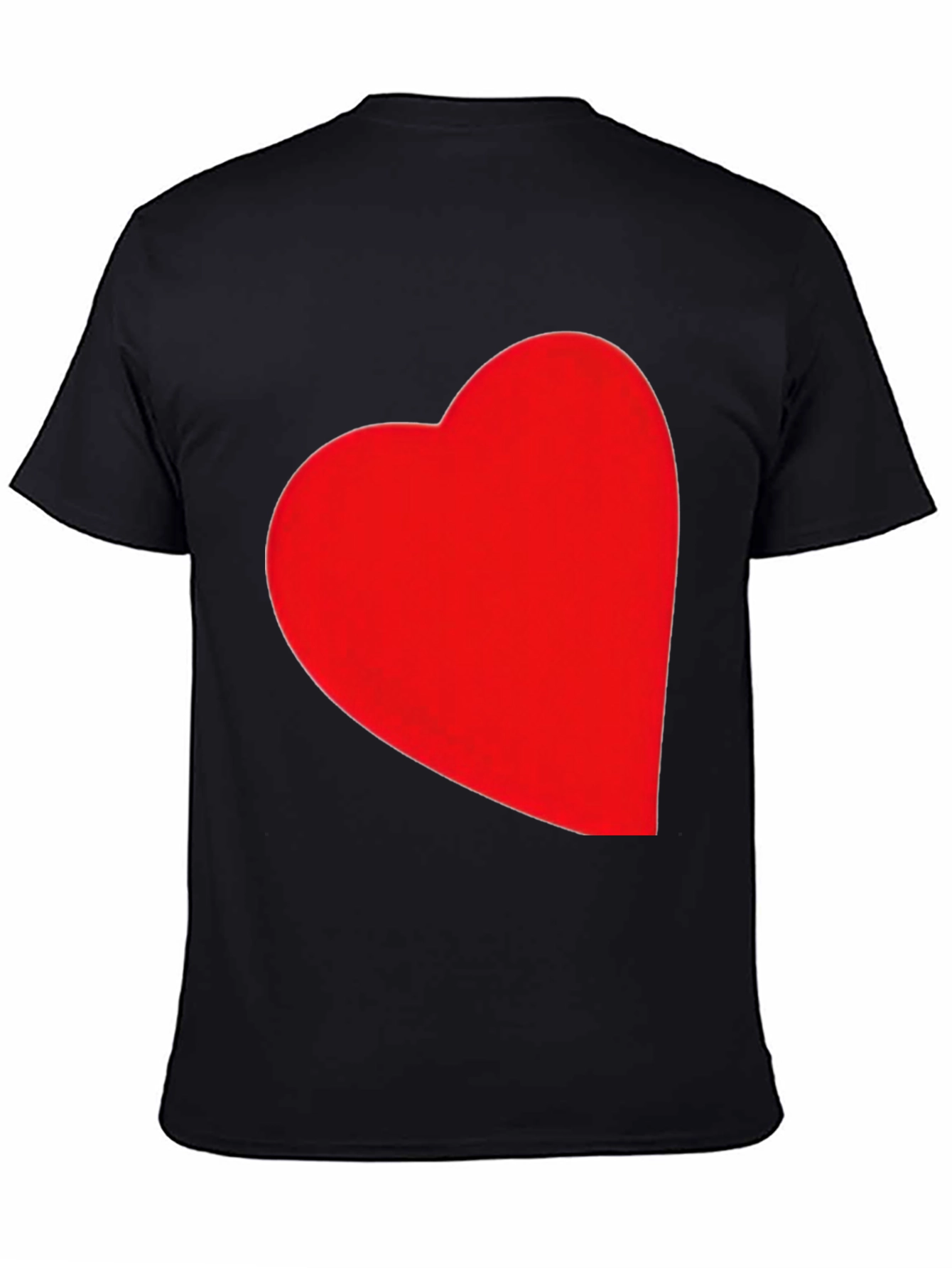 Heart Graphic Black T-Shirt - Express Your Love!