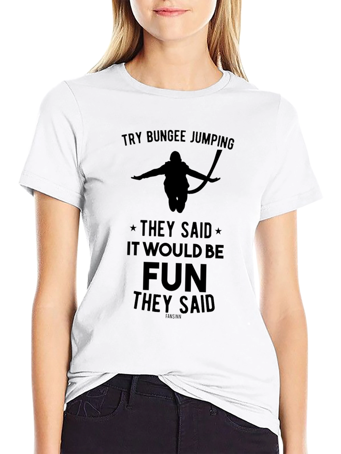Bungee Jumping Graphic Tee - Fun Adventure Shirt
