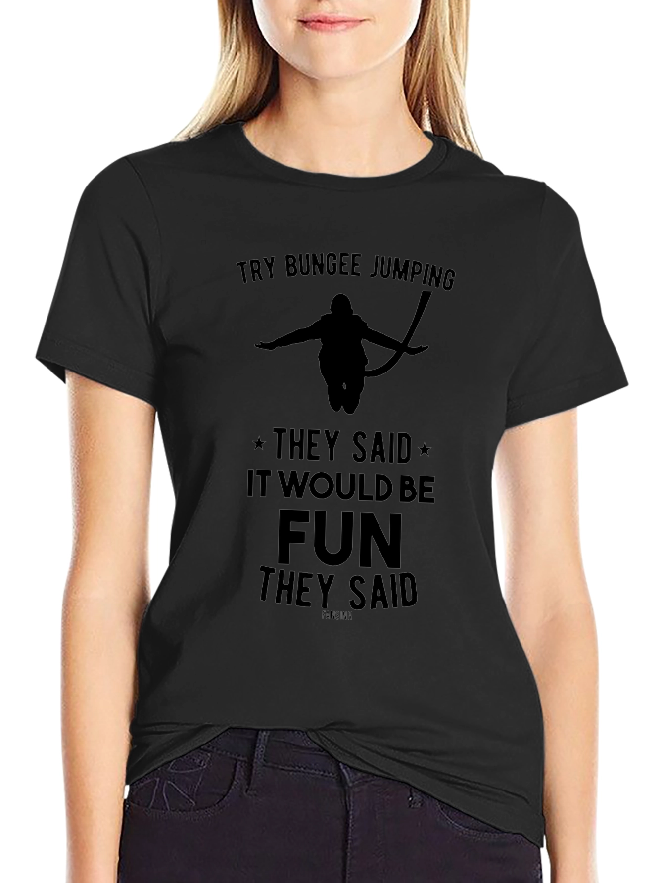 Bungee Jumping Graphic Tee - Fun Adventure Shirt
