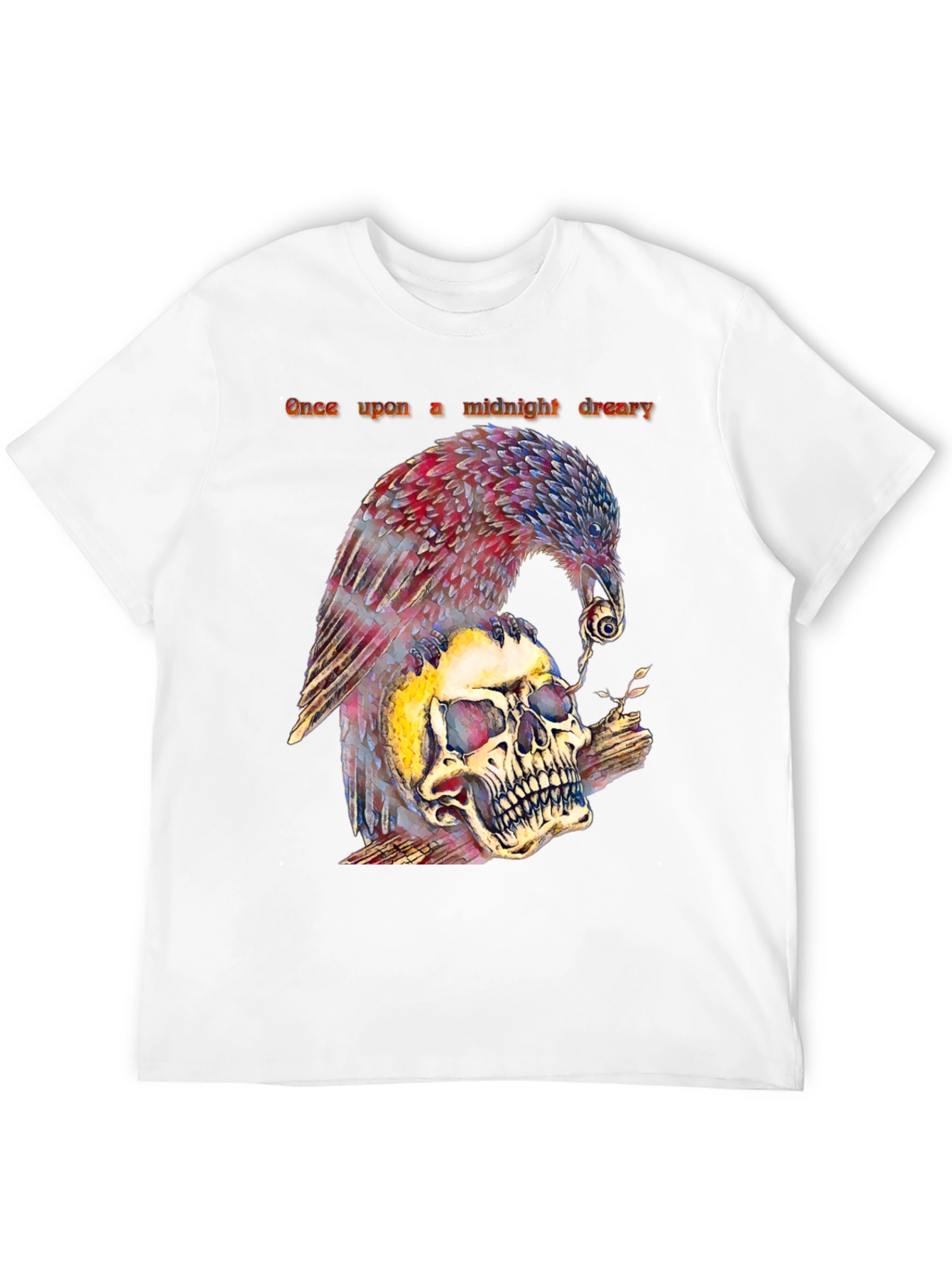 Raven and Skull Graphic T-Shirt - Midnight Dreary