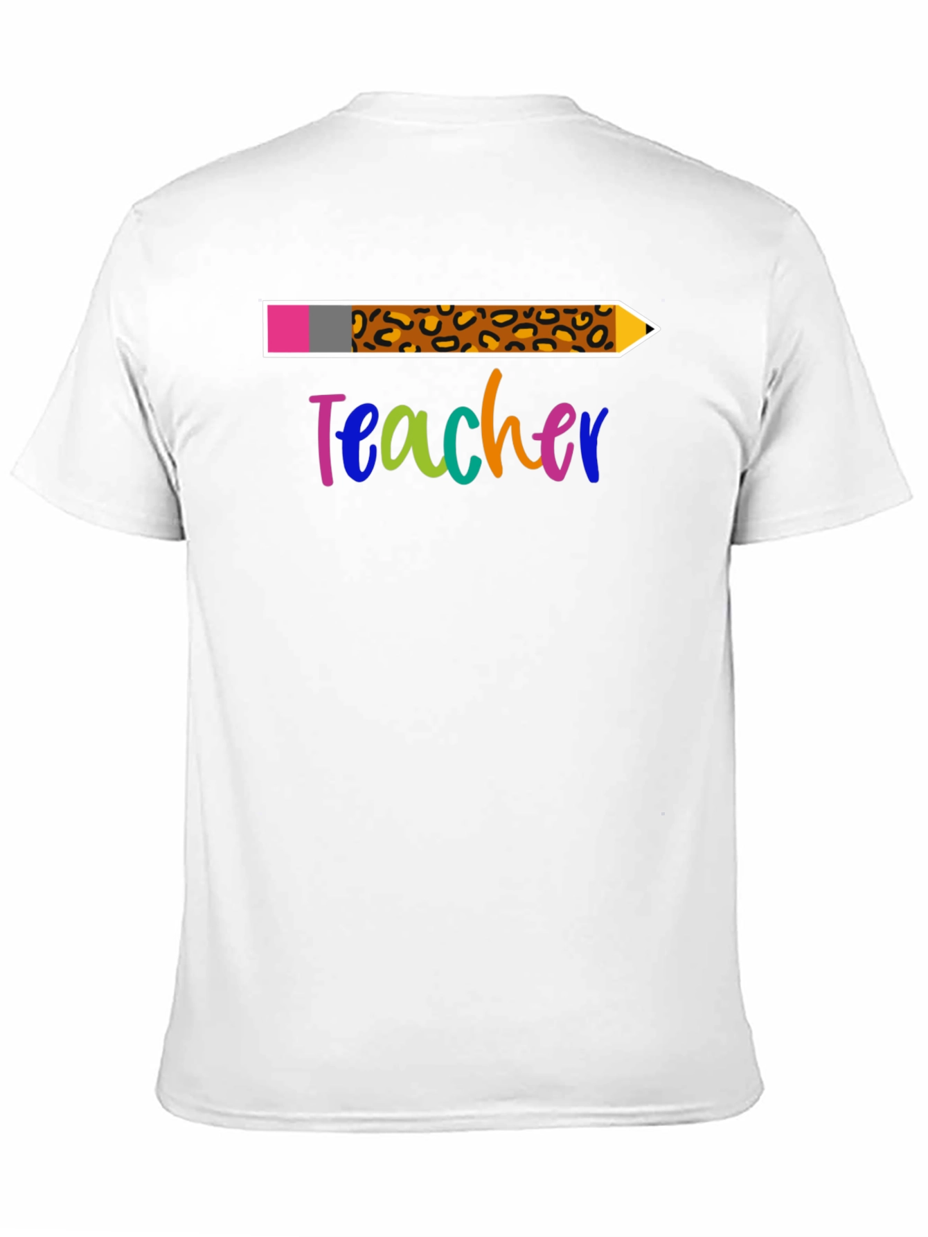 Teacher Leopard Print Pencil T-Shirt